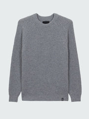 Men Wool Jumper in Grey Blue - Mora