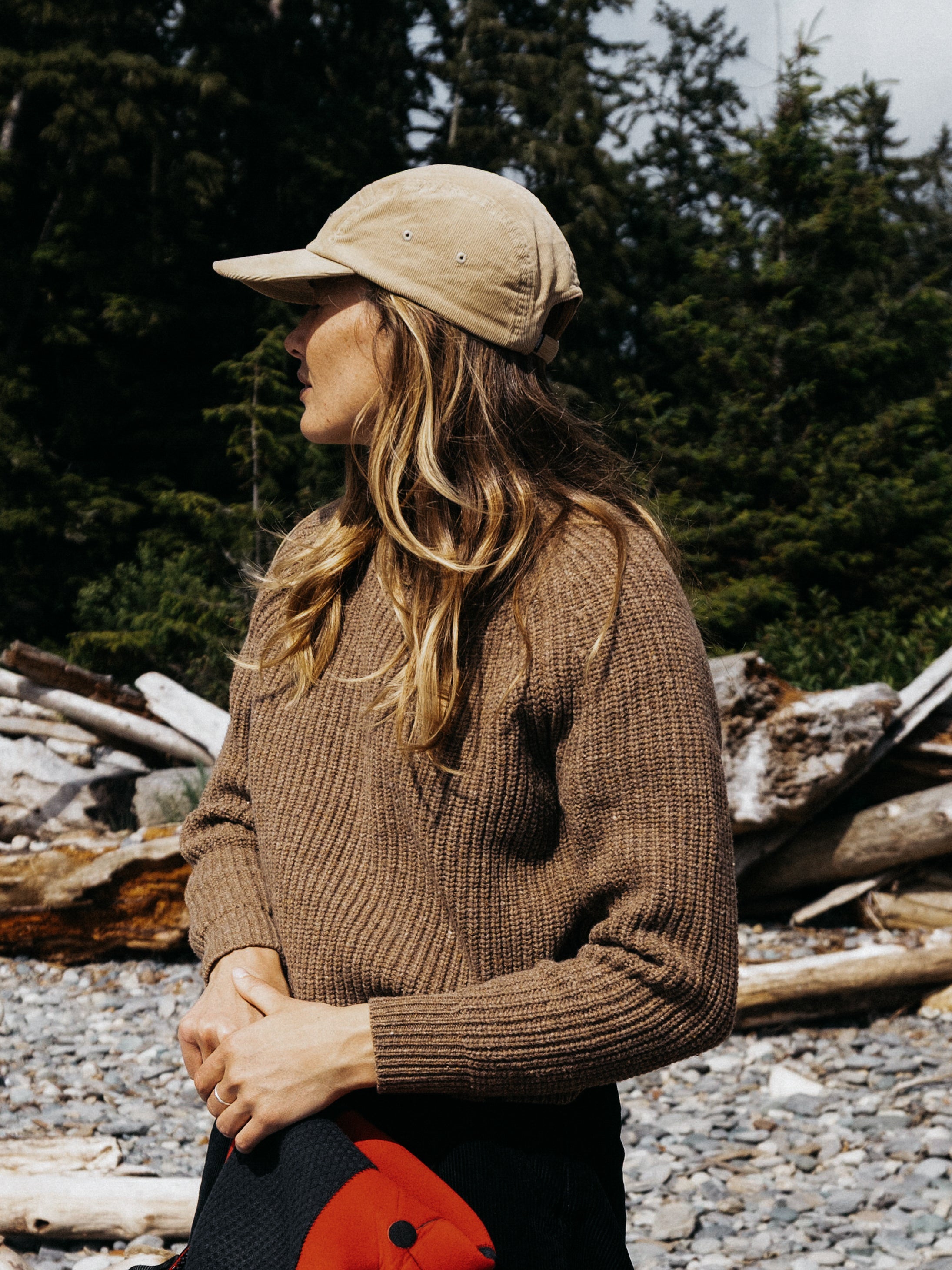 Women Wool Knit Jumper in Brown - Mora