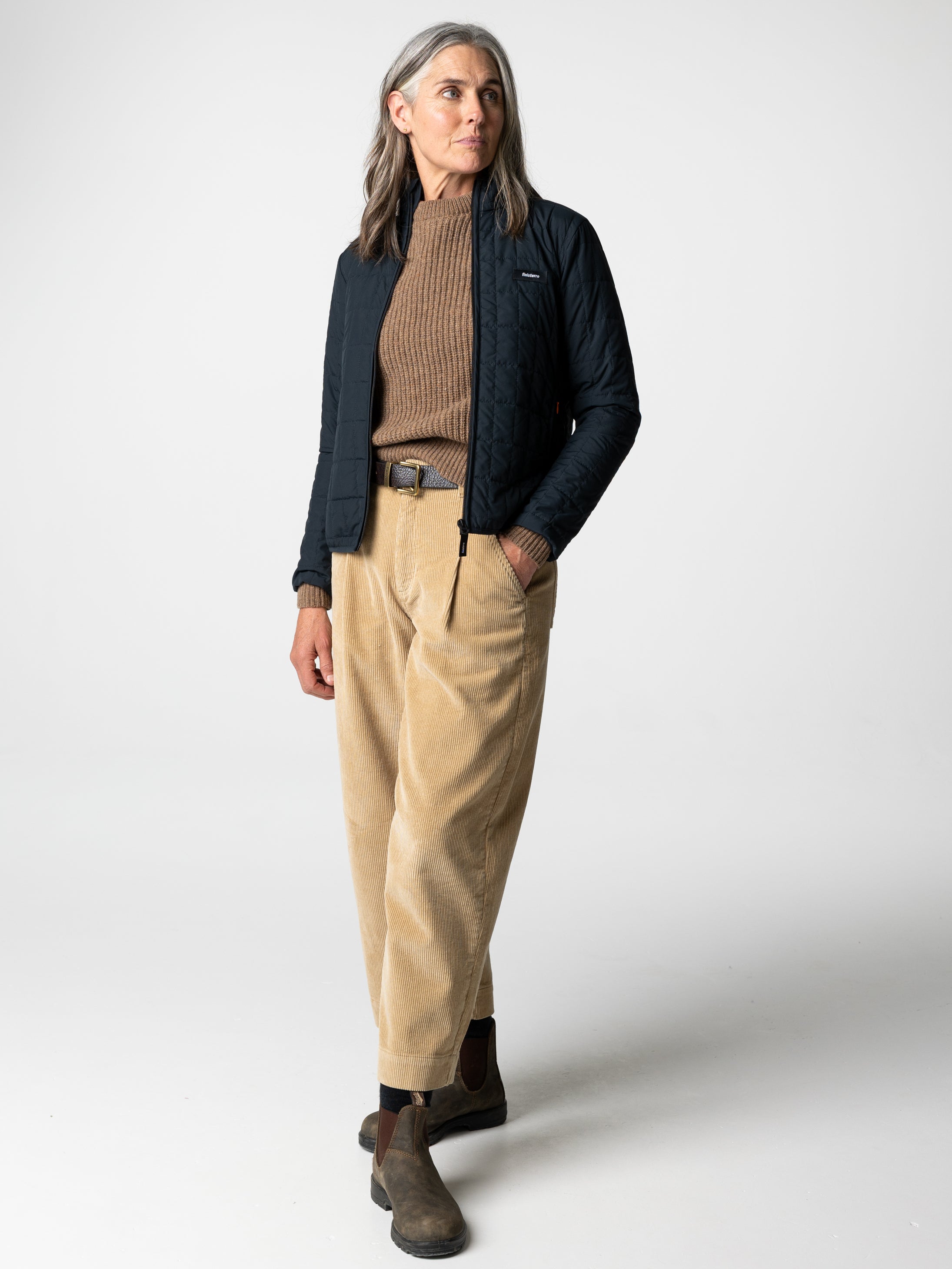 Women Wool Knit Jumper in Brown - Mora