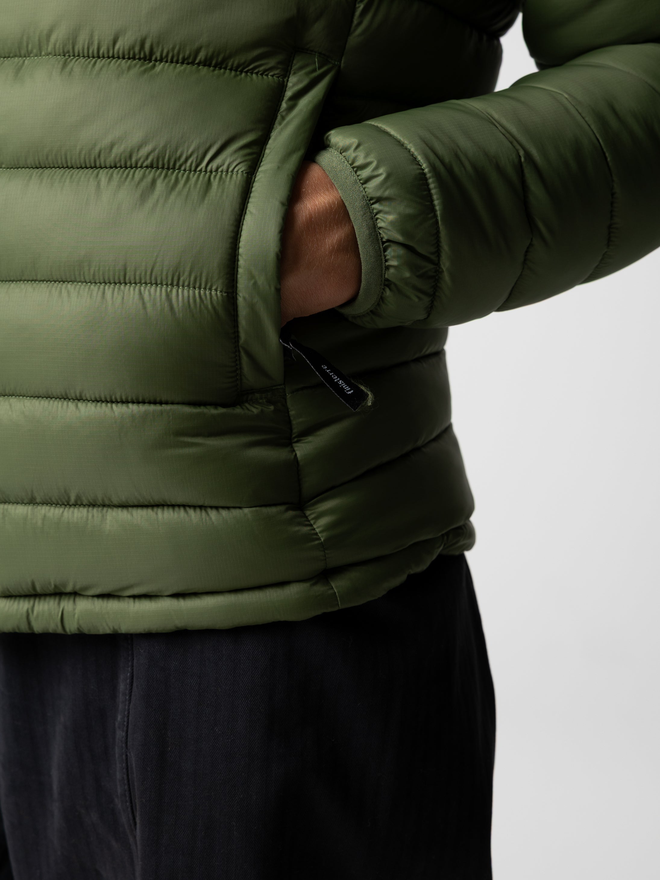 Women Recycled Hooded Jacket in Seagrass - Nimbus