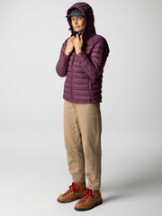 Women Recycled Hooded Jacket in Plum - Nimbus