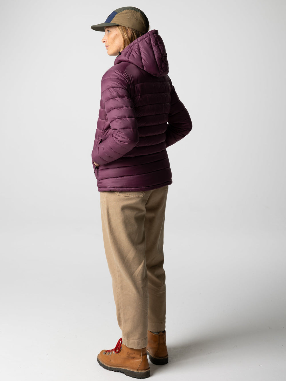 Women Recycled Hooded Jacket in Plum - Nimbus