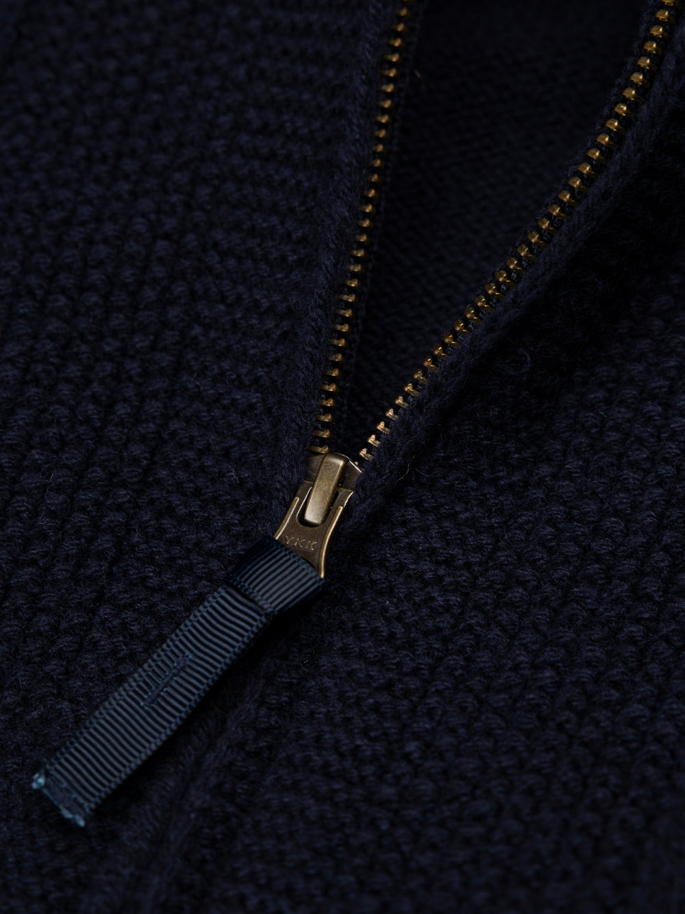 Men Wool Knit Cardigan in Navy - Polperro