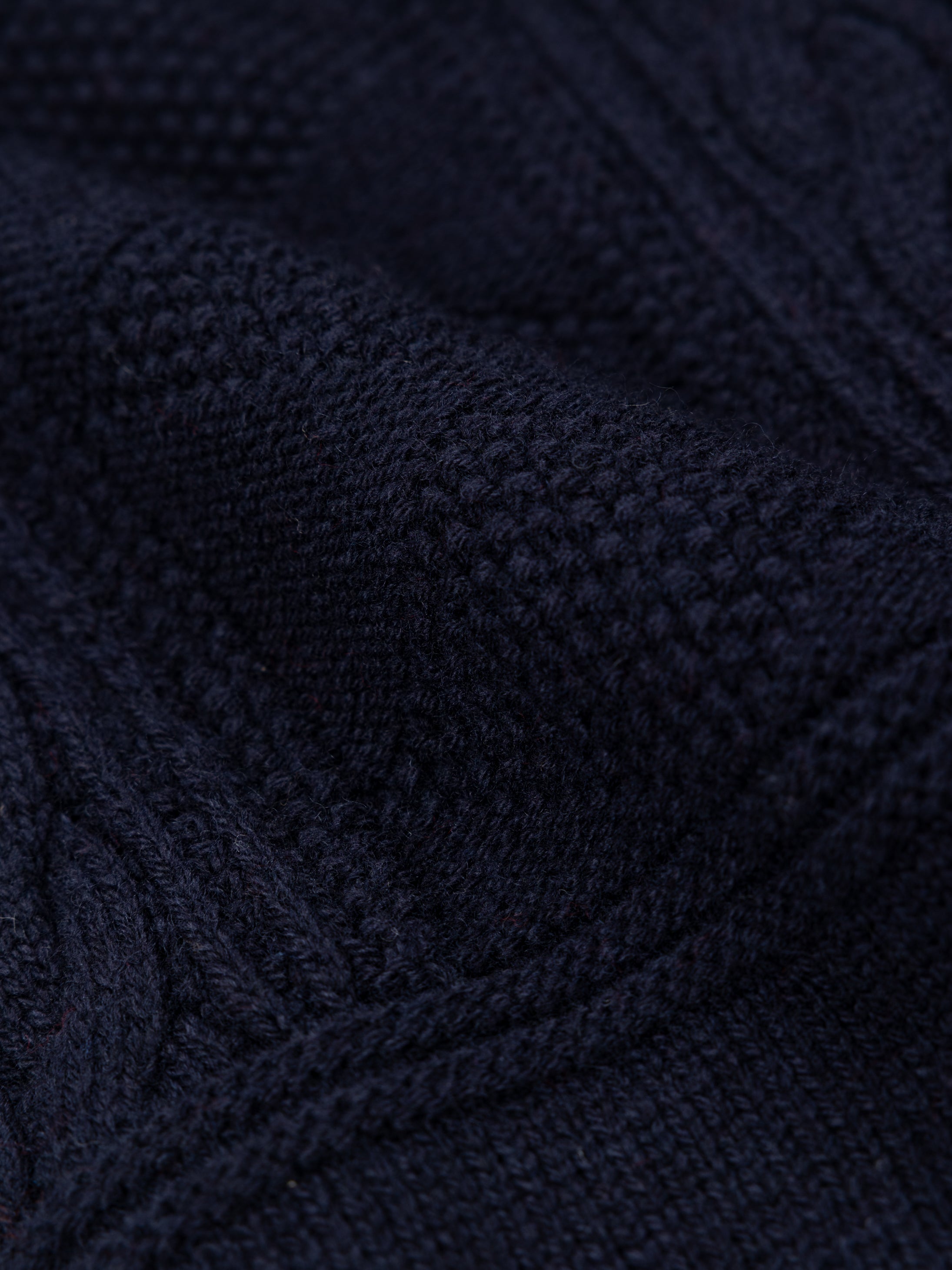 Women Wool Knit Jumper in Navy - Polperro