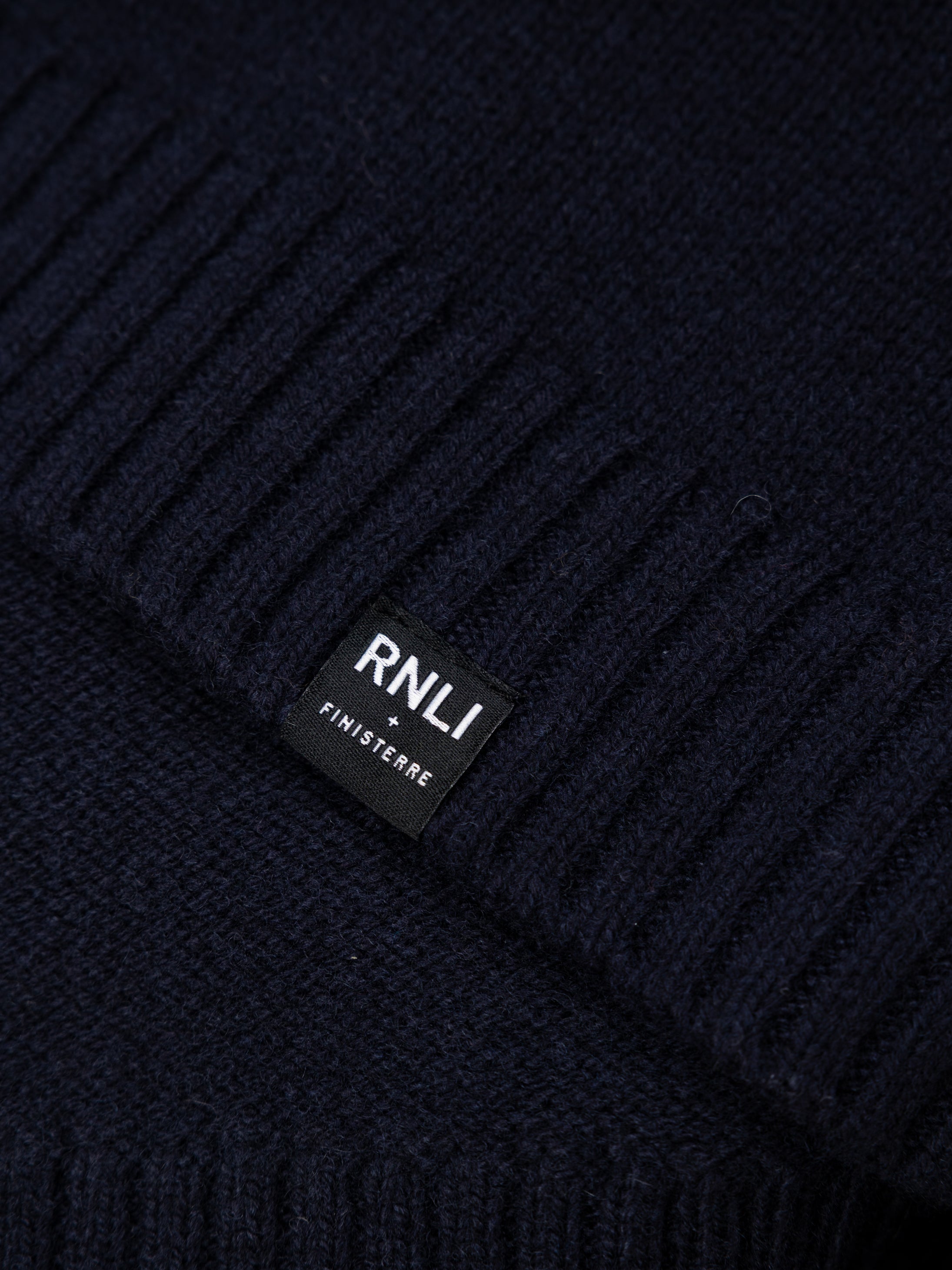 Women Wool Knit Jumper in Navy - Polperro