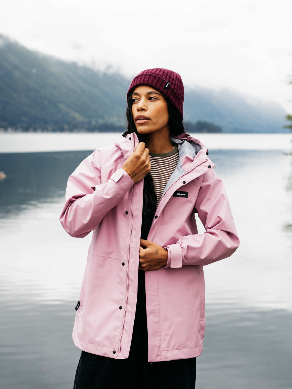 Women Recycled Waterproof Jacket in Purple - Skybird