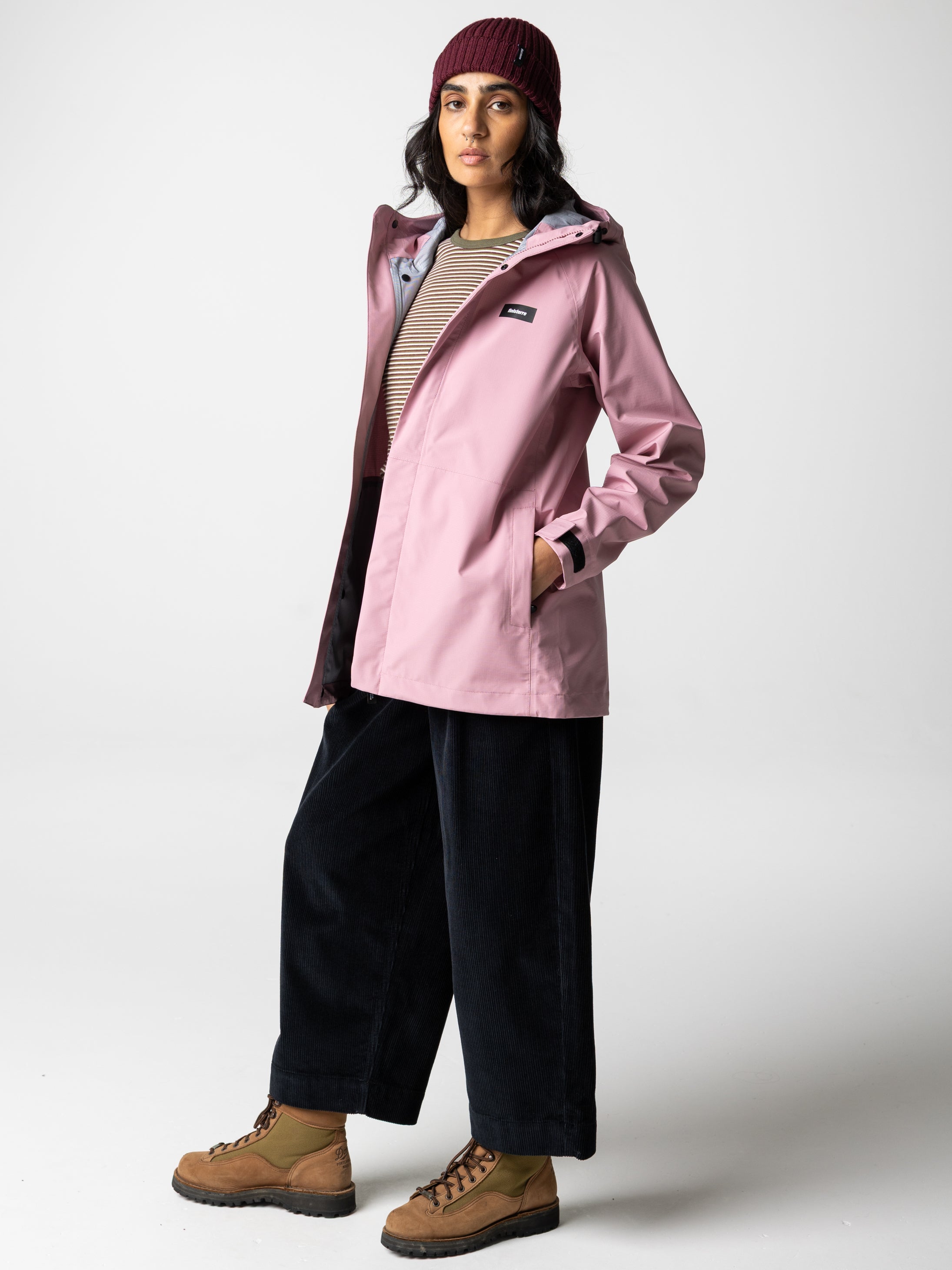 Women Recycled Waterproof Jacket in Purple - Skybird