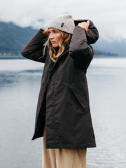 Women Recycled Waterproof Parka in Brown - Skye