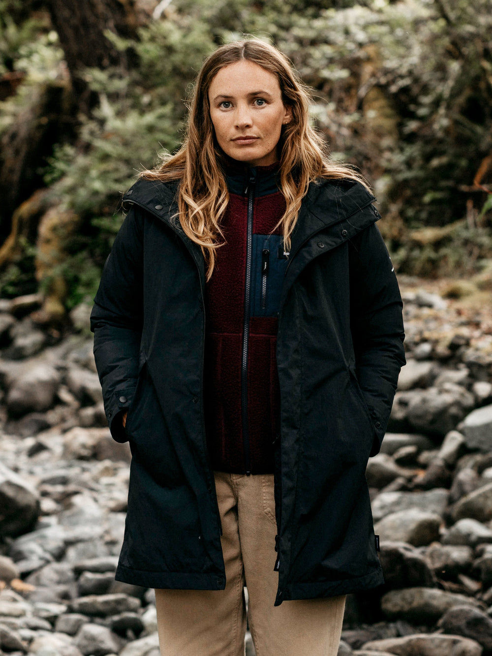 Women Recycled Waterproof Parka in Black - Skye