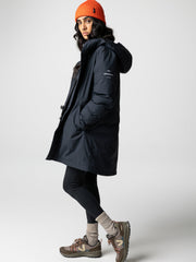 Women Recycled Waterproof Parka in Black - Skye