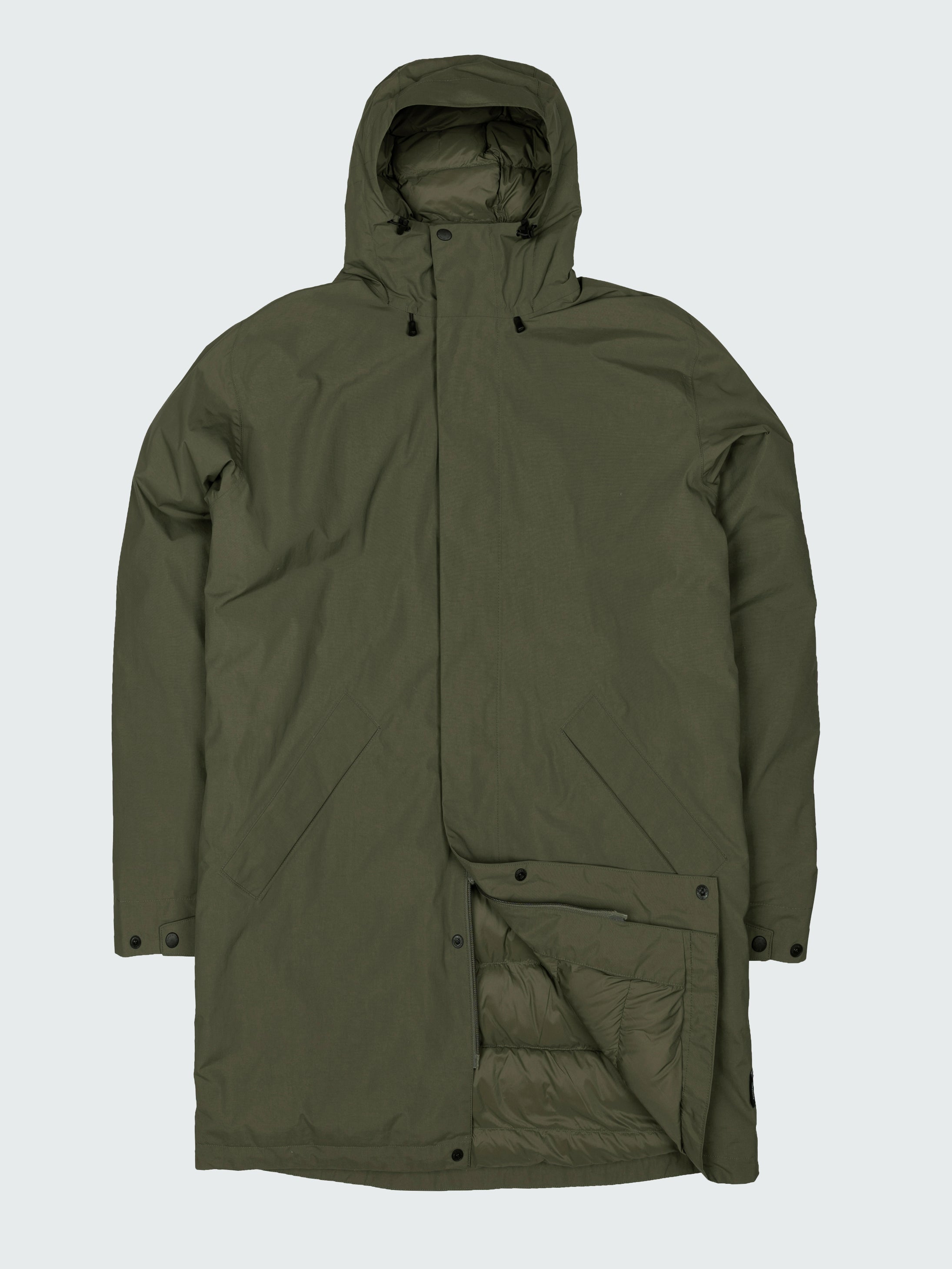 Men Recycled Waterproof Parka in Olive - Solway