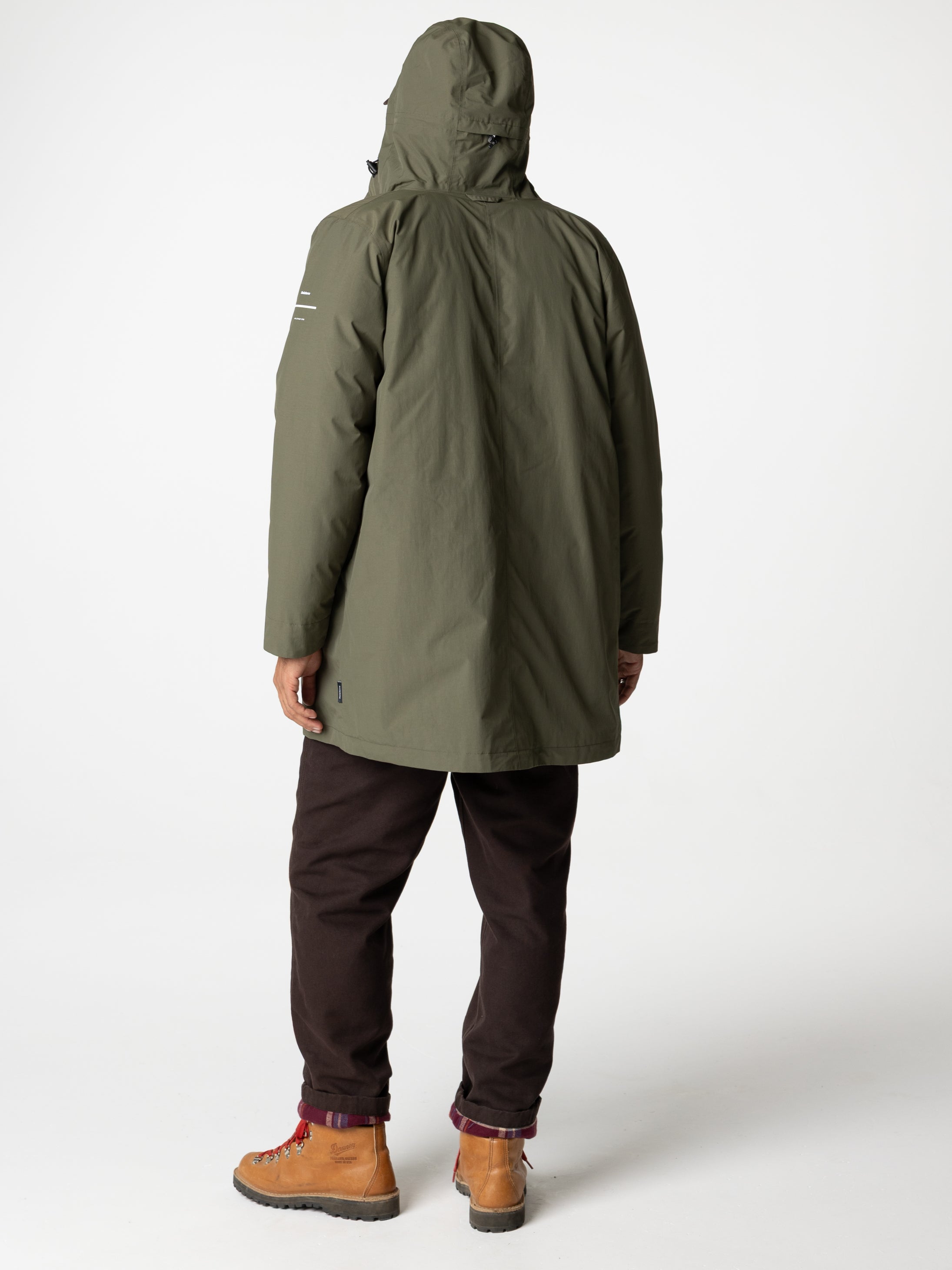 Men Recycled Waterproof Parka in Olive - Solway