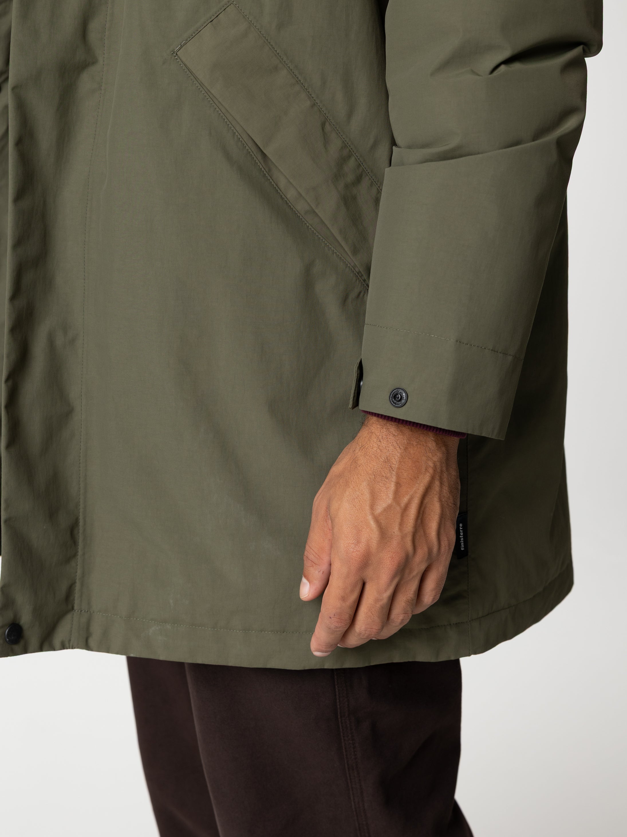 Men Recycled Waterproof Parka in Olive - Solway