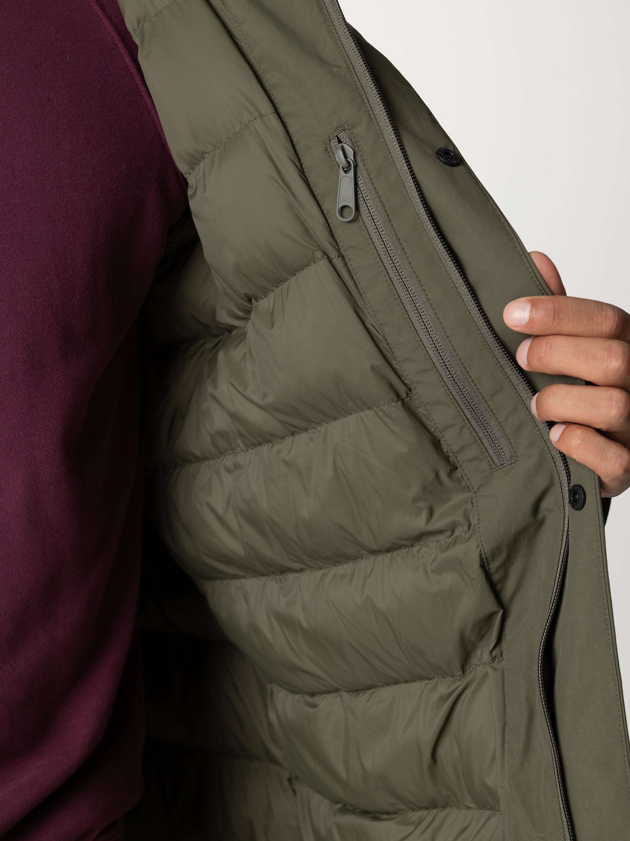 Men Recycled Waterproof Parka in Olive - Solway