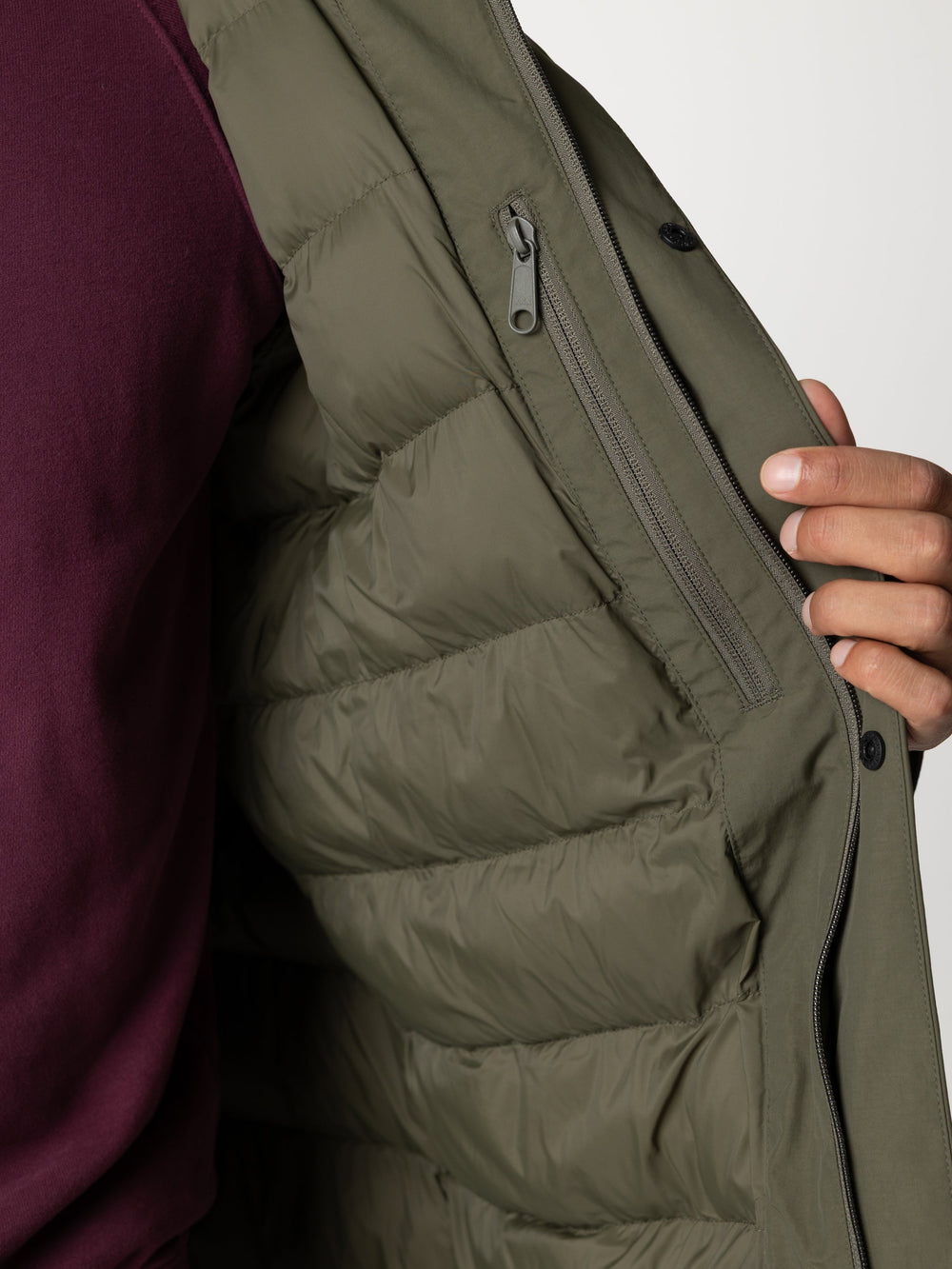Men Recycled Waterproof Parka in Olive - Solway
