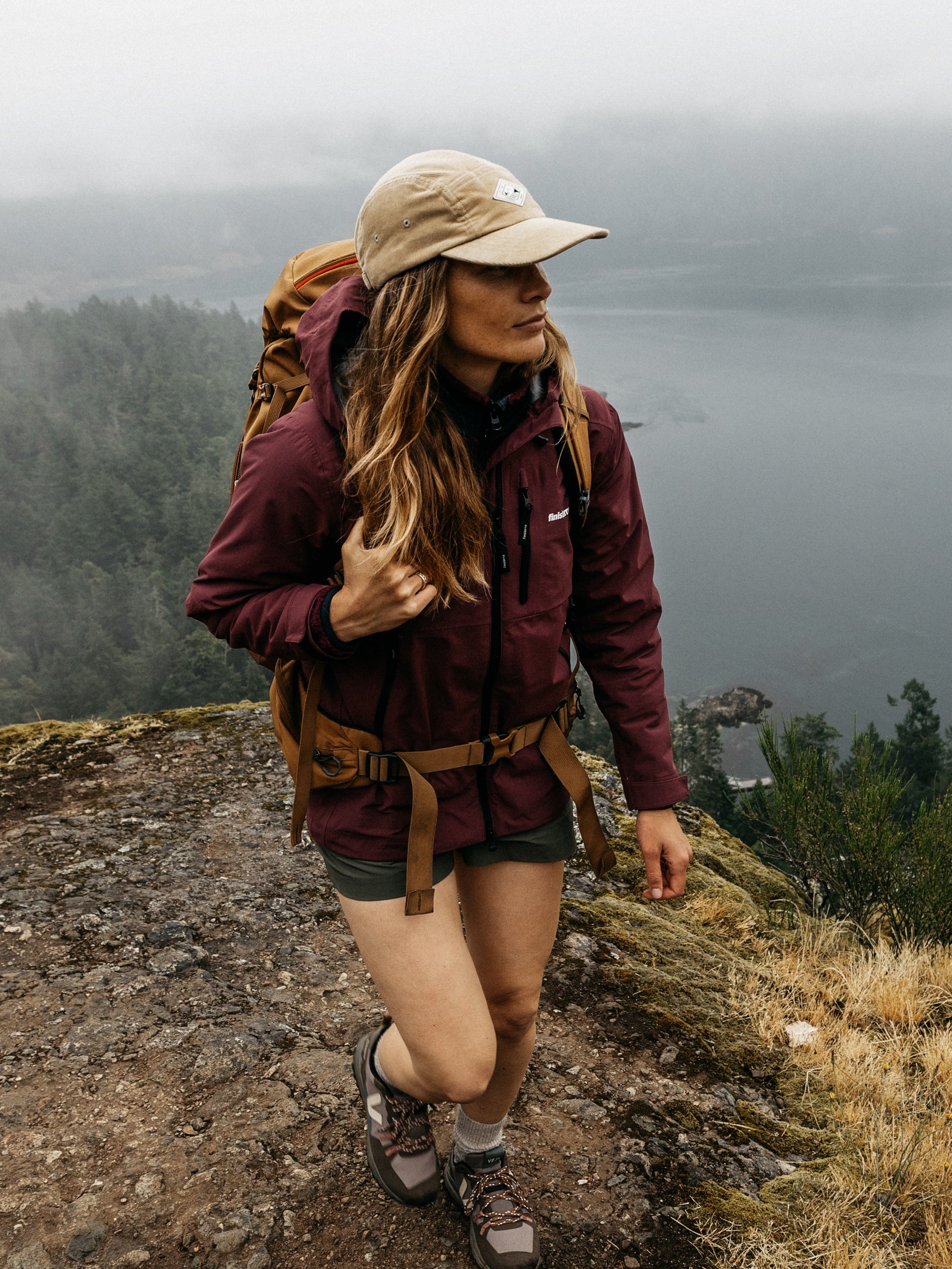 Women Recycled Waterproof Jacket in Plum - Stormbird