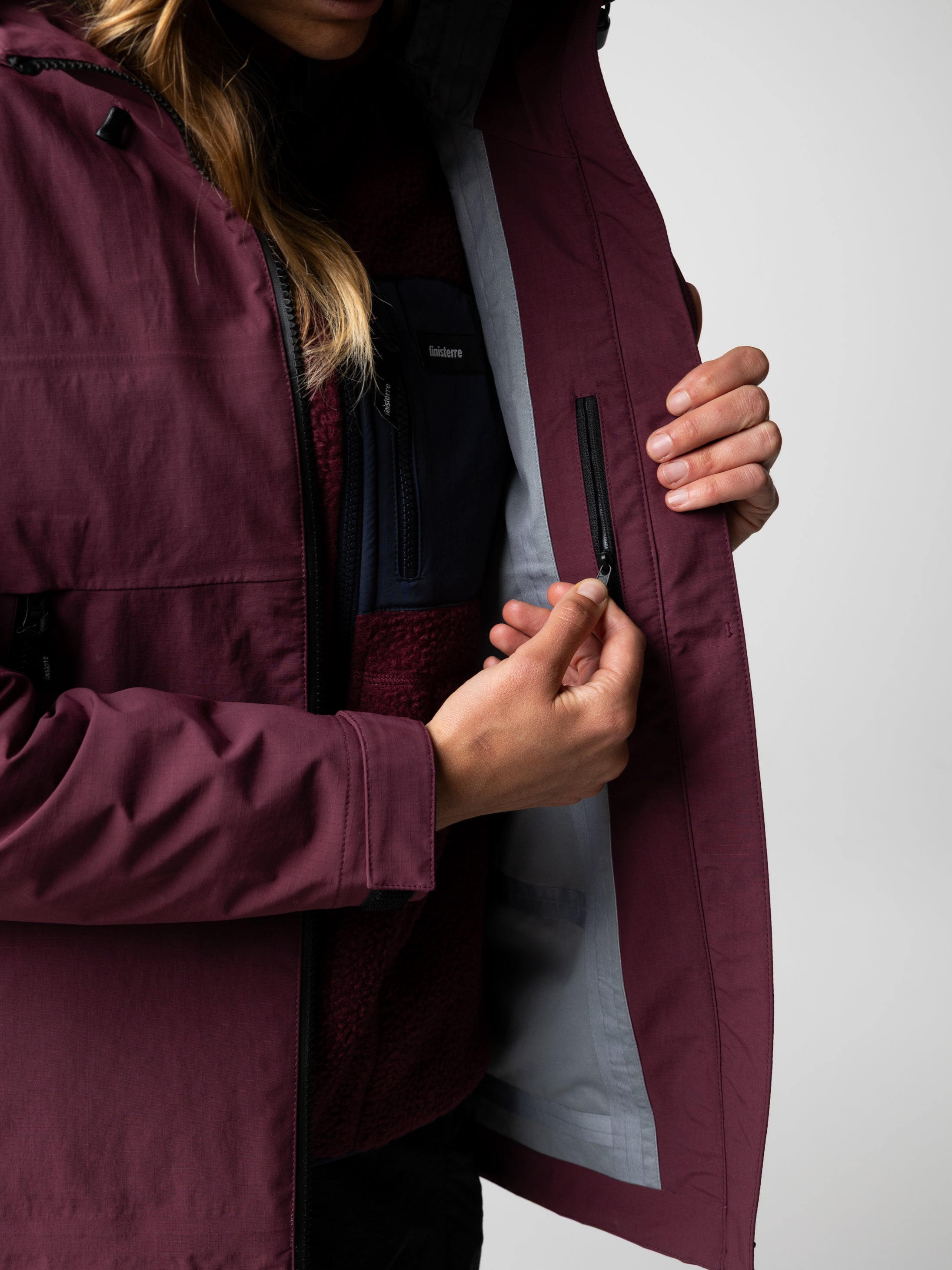 Women Recycled Waterproof Jacket in Plum - Stormbird