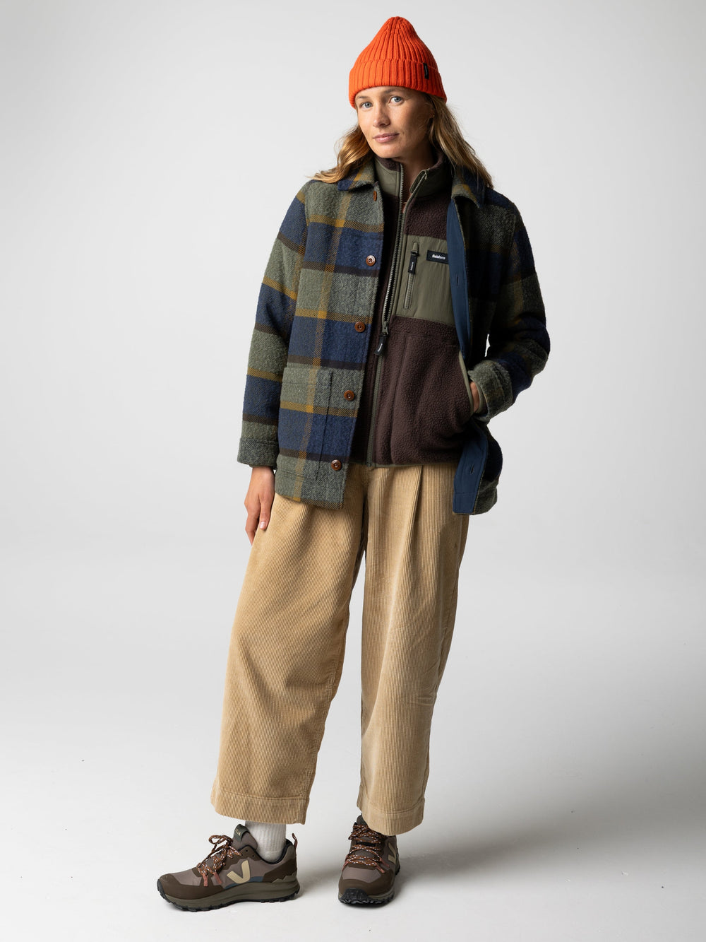 Women Wool Blend Blanket Jacket in Sugar Kelp Multi - Stowe