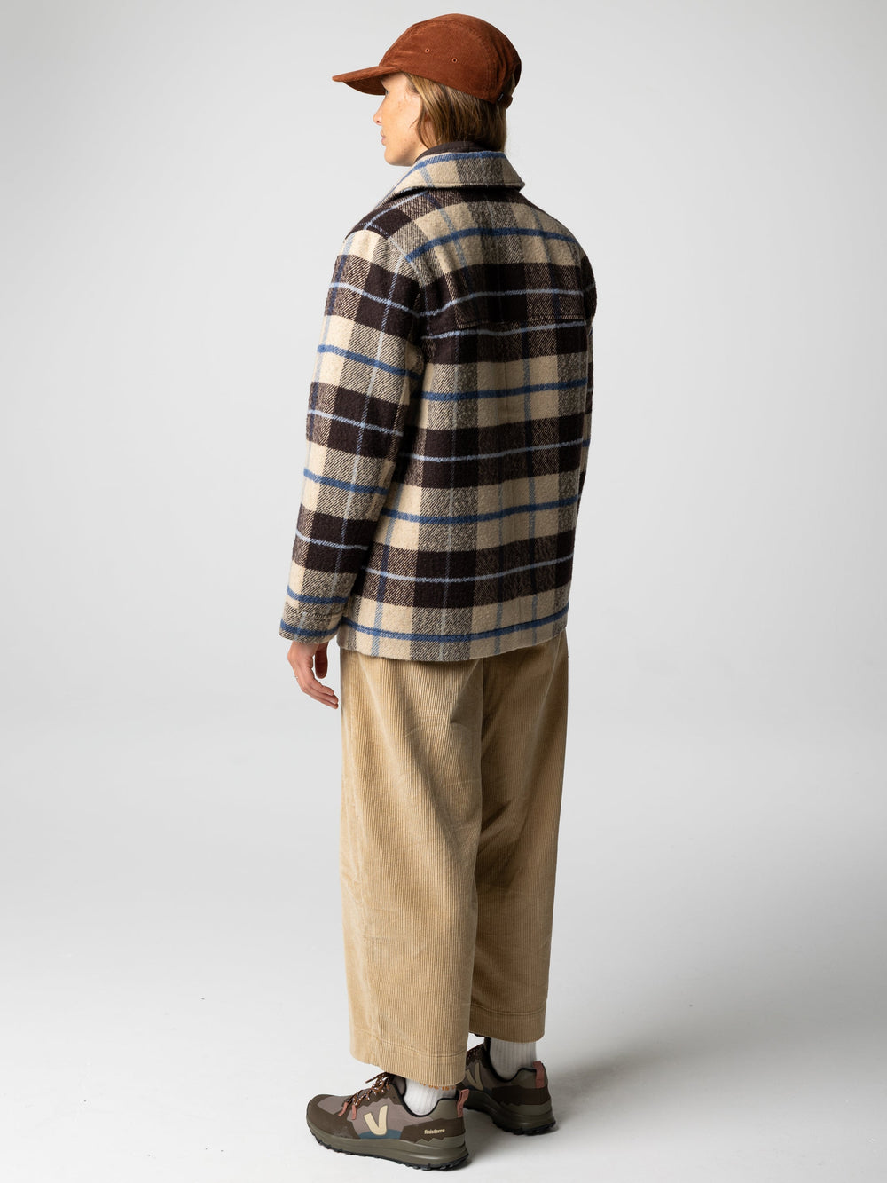 Women Wool Blend Blanket Jacket in Calico Multi - Stowe