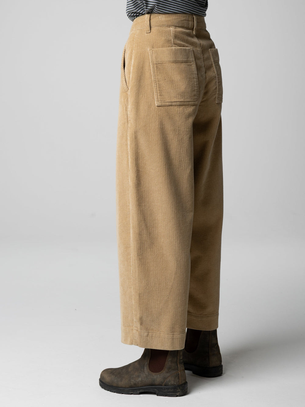 Women Organic Cotton Cord Trouser in Flint - Studio