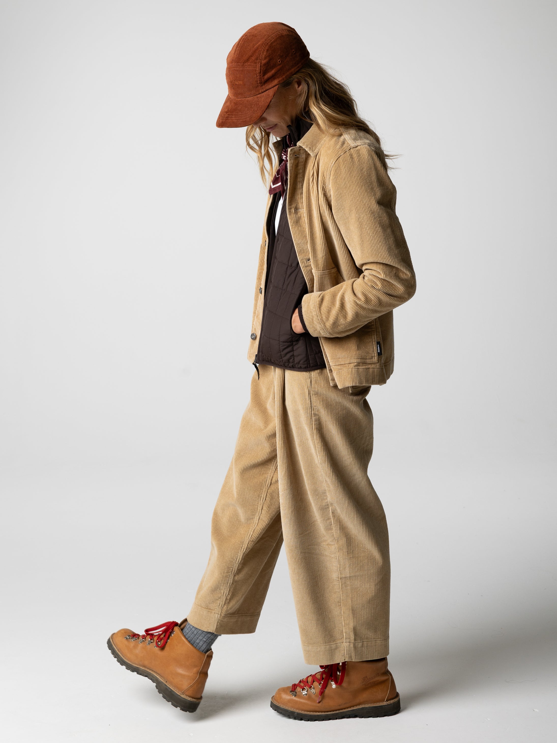 Women Organic Cotton Cord Chore Jacket in Flint - Yarrel