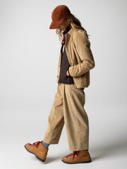 Women Organic Cotton Cord Chore Jacket in Flint - Yarrel