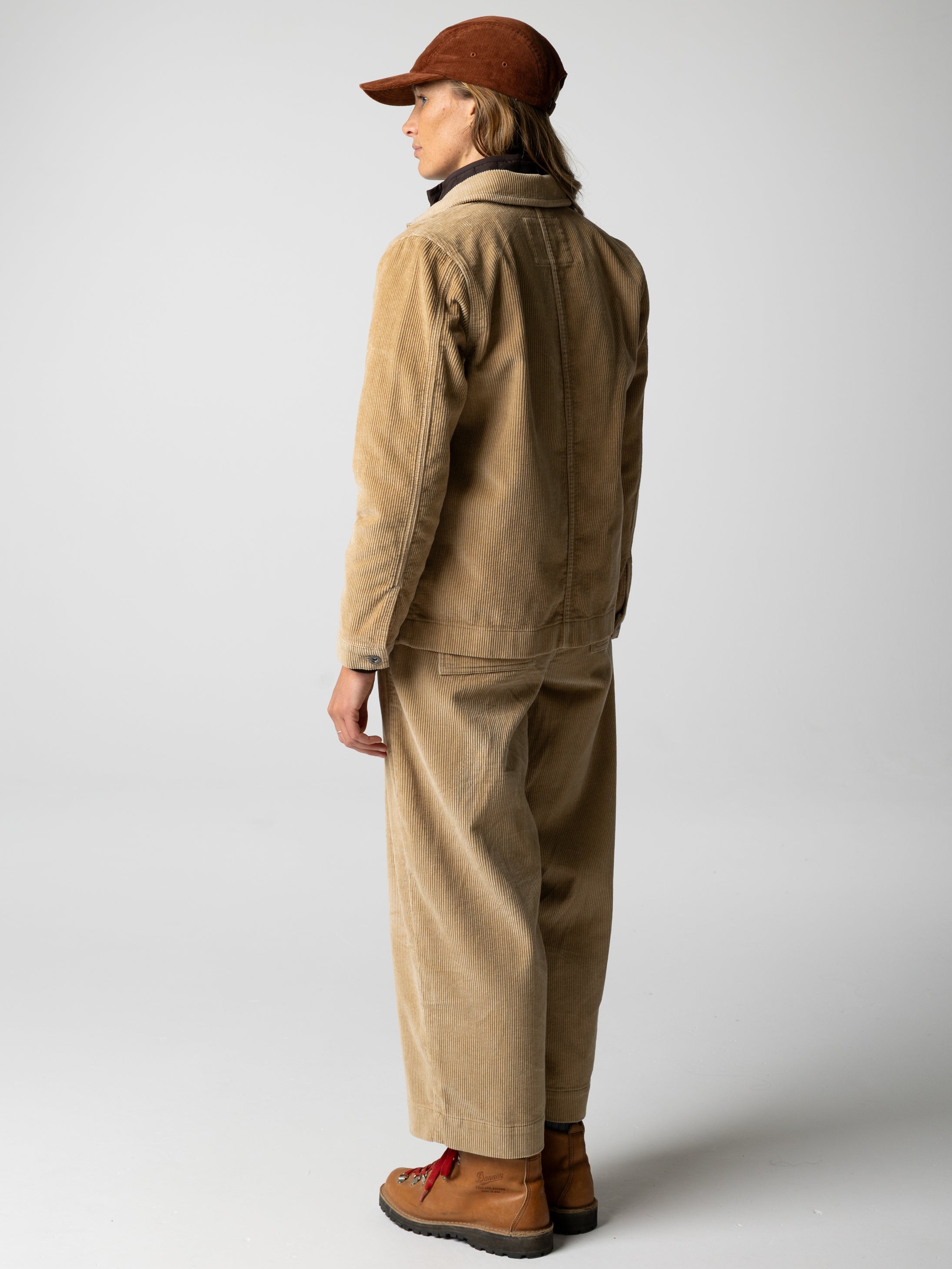 Women Organic Cotton Cord Chore Jacket in Flint - Yarrel