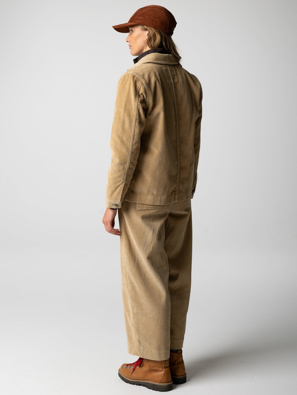 Women Organic Cotton Cord Chore Jacket in Flint - Yarrel