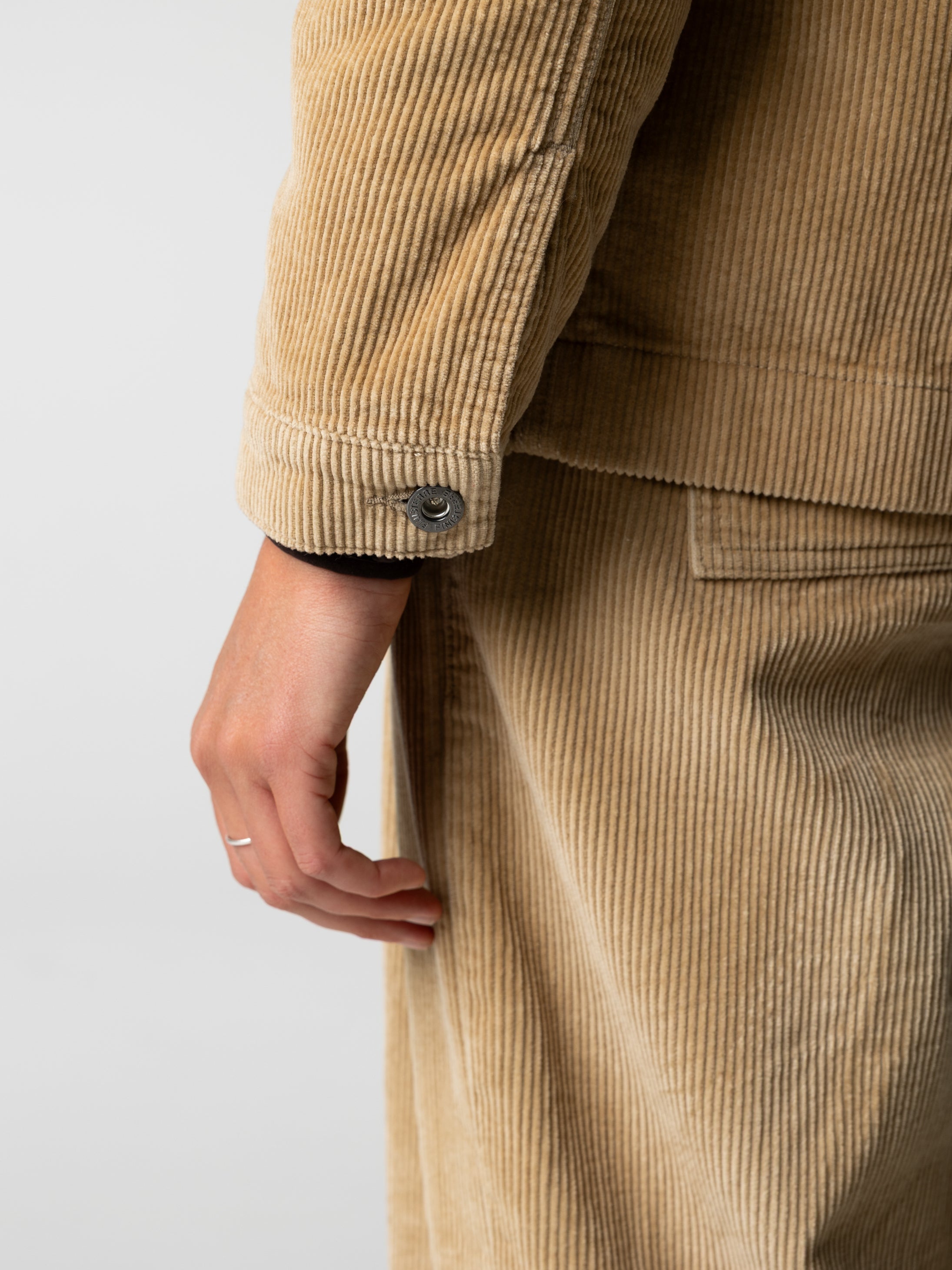 Women Organic Cotton Cord Chore Jacket in Flint - Yarrel