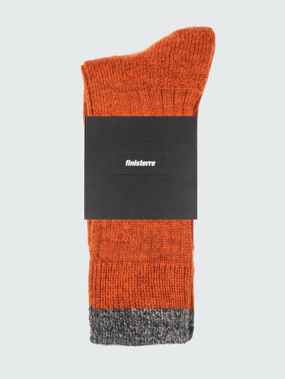 Men/Women Wool Sock in Burnt Orange/Grey Marl - Bosun
