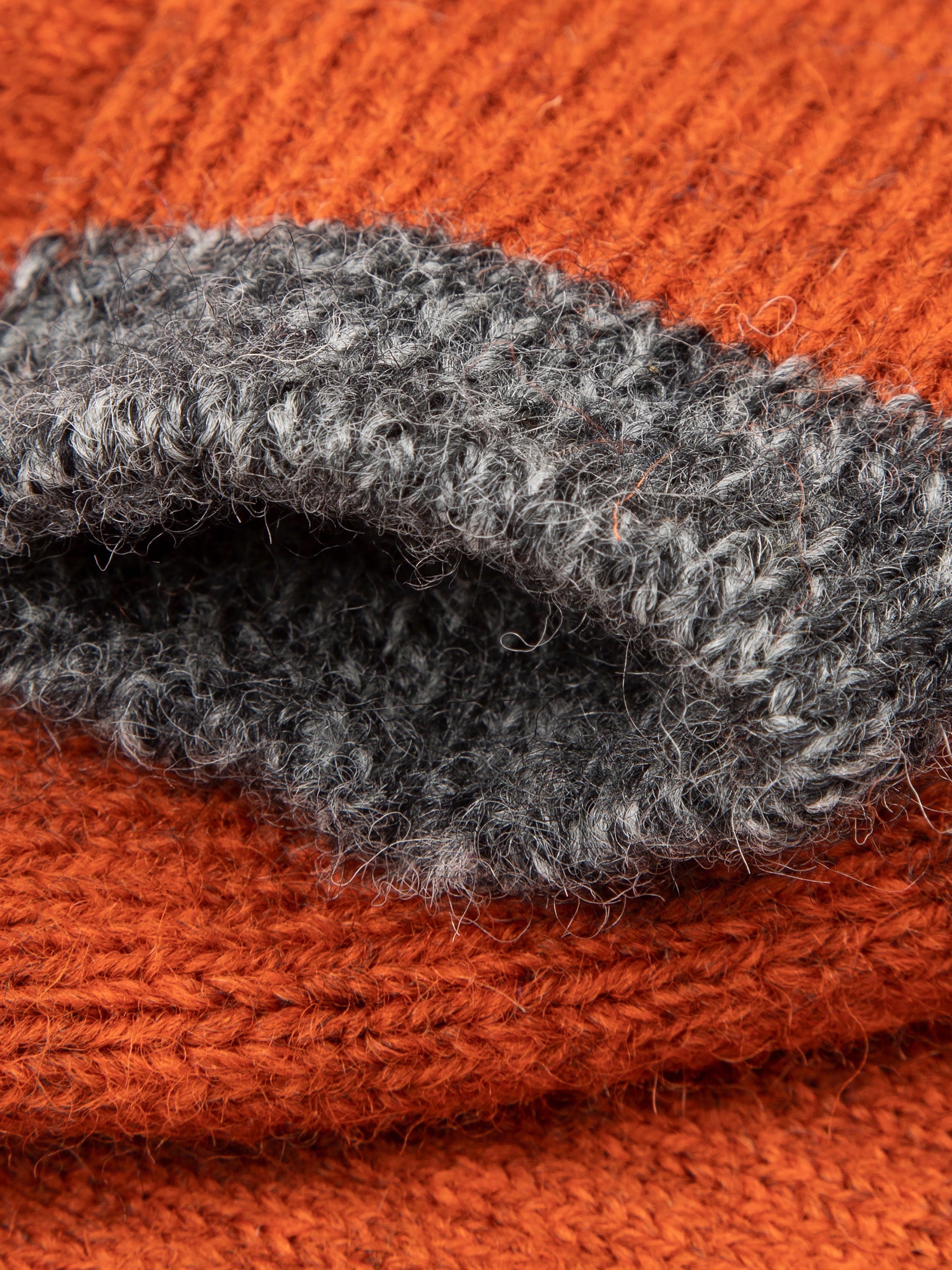 Men/Women Wool Sock in Burnt Orange/Grey Marl - Bosun