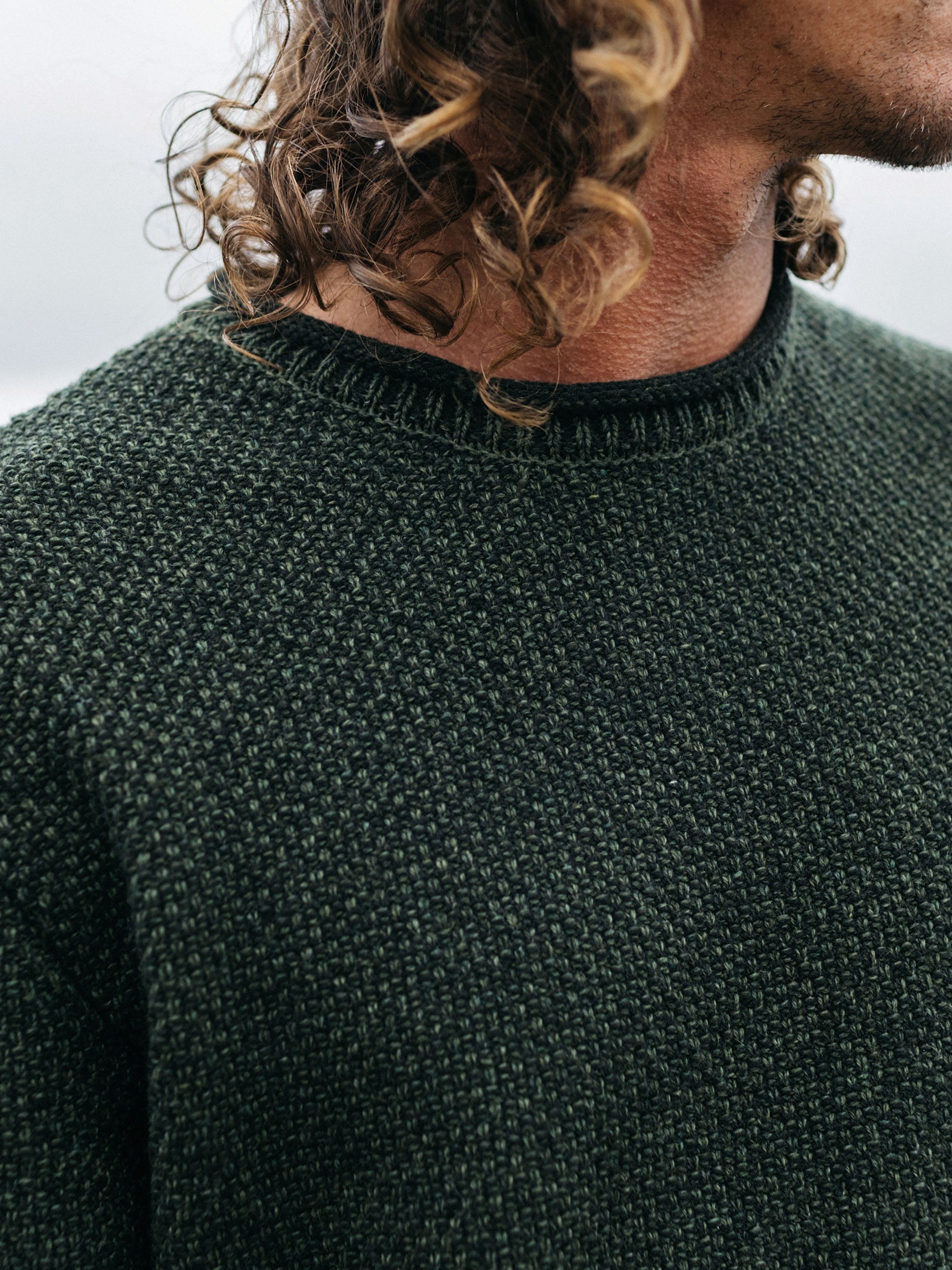 Men Barents Jumper in Olive