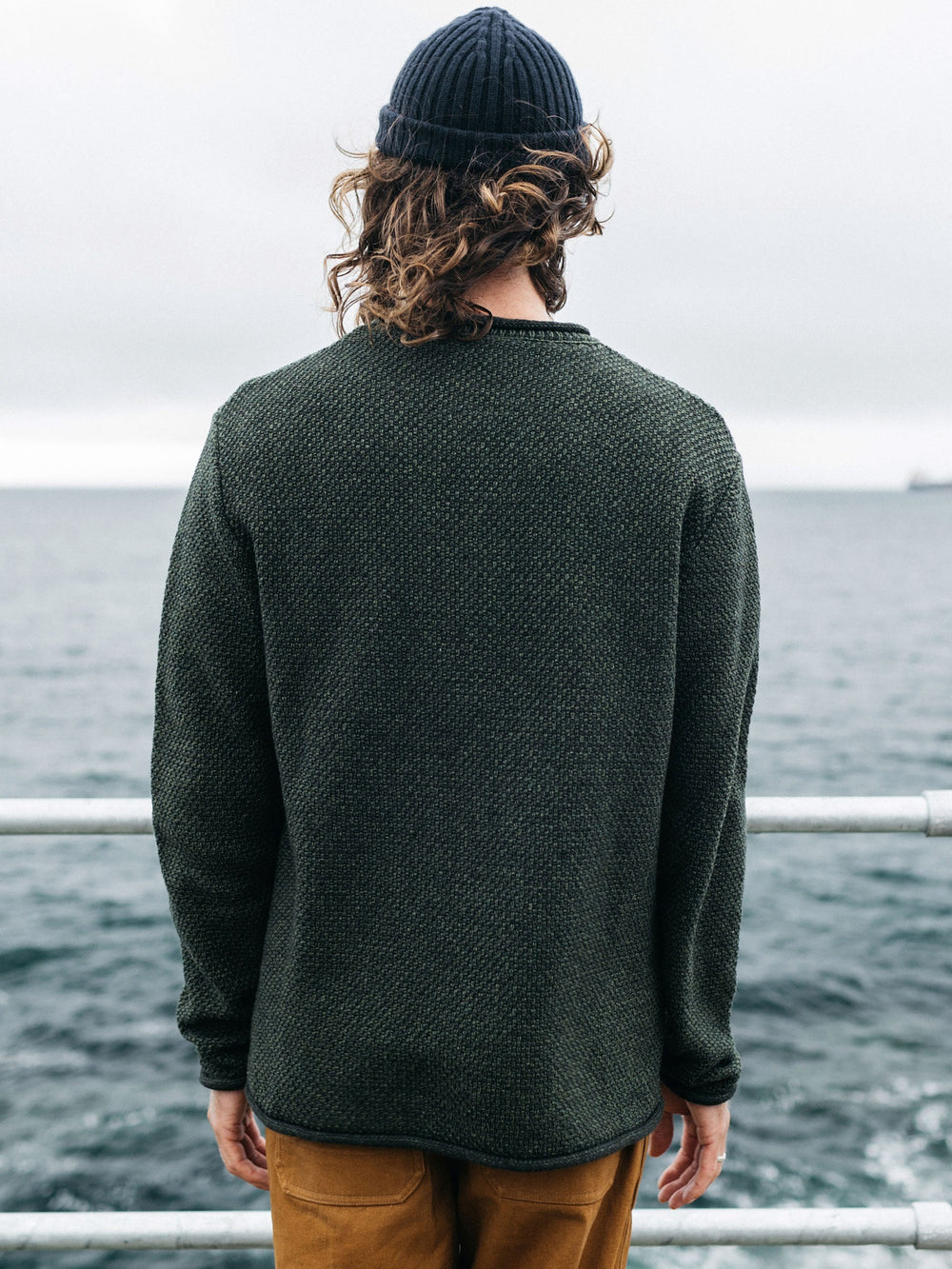 Men Barents Jumper in Olive