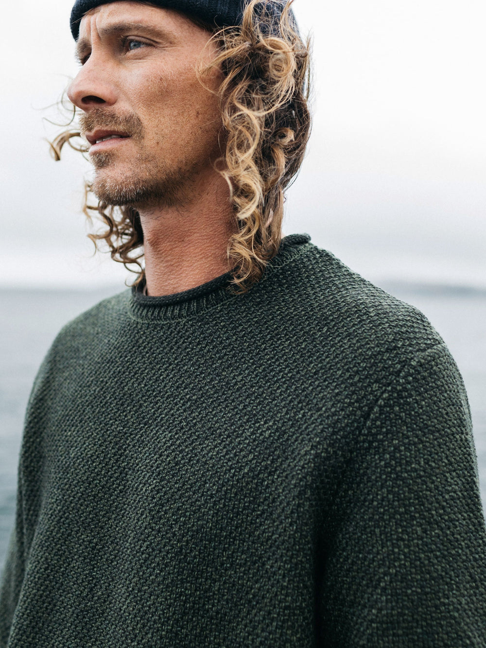 Men Barents Jumper in Olive