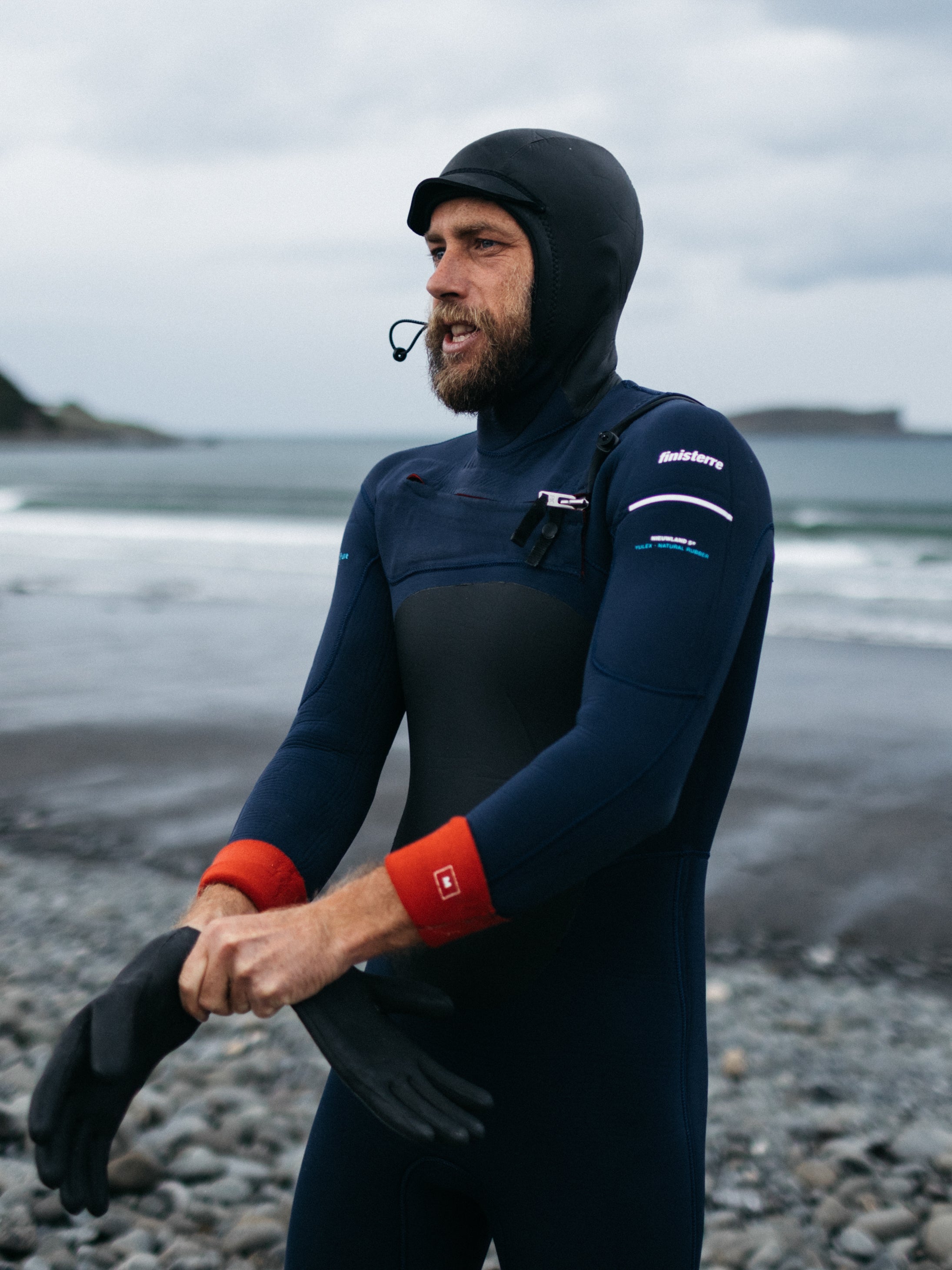 Men Nieuwland 5s Yulex Hooded Wetsuit in Ink
