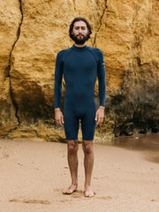 Men 2e Yulex Long Sleeve Shorty Wetsuit in Dark Ozone
