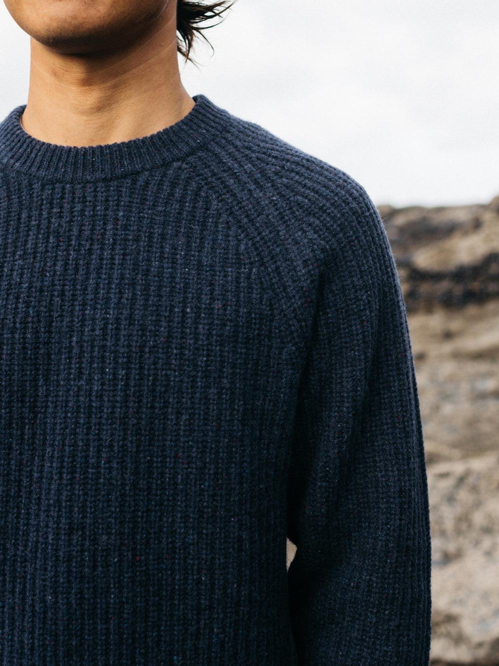 Men Mora Knit Jumper in Navy