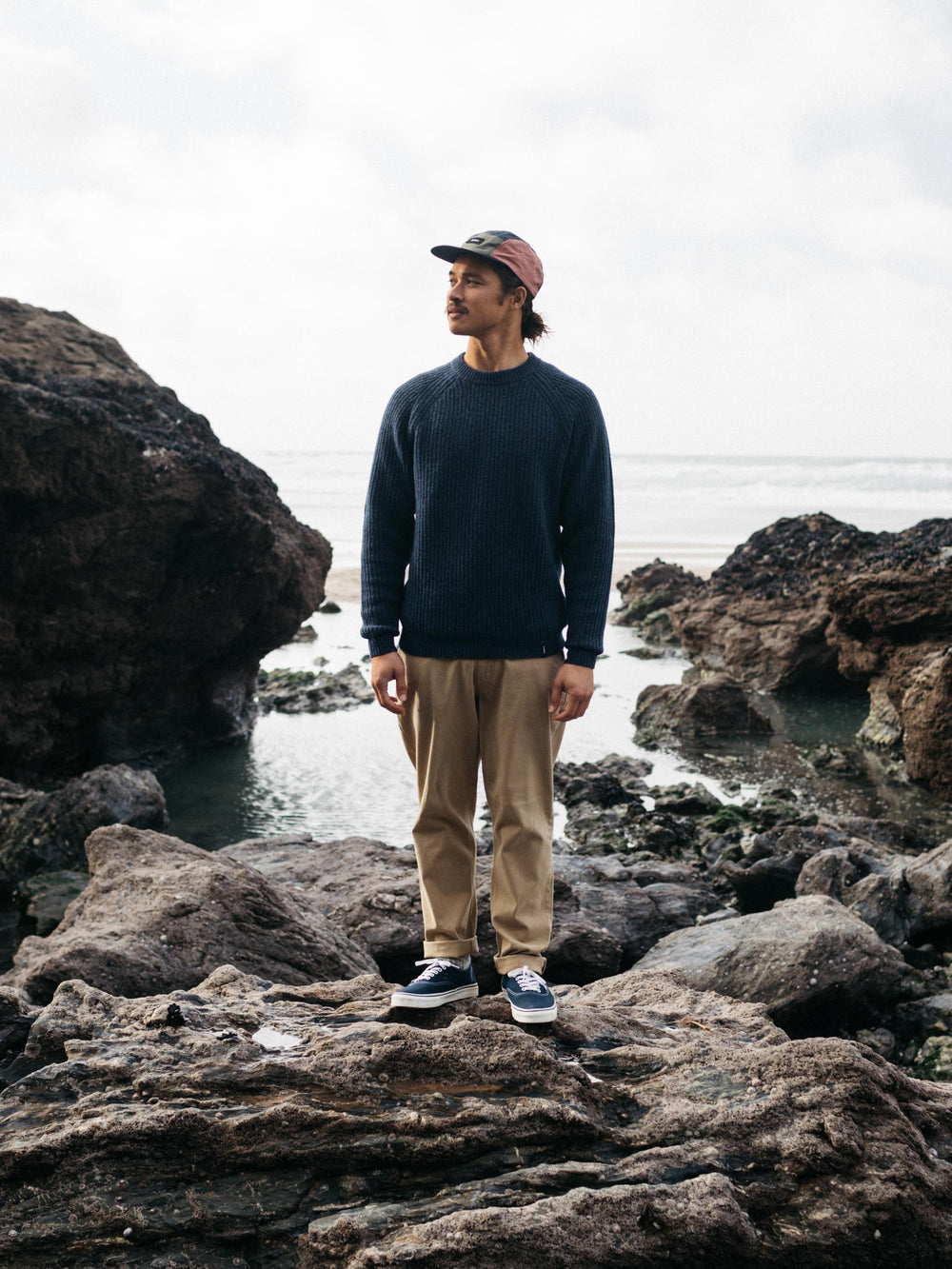 Men Mora Knit Jumper in Navy