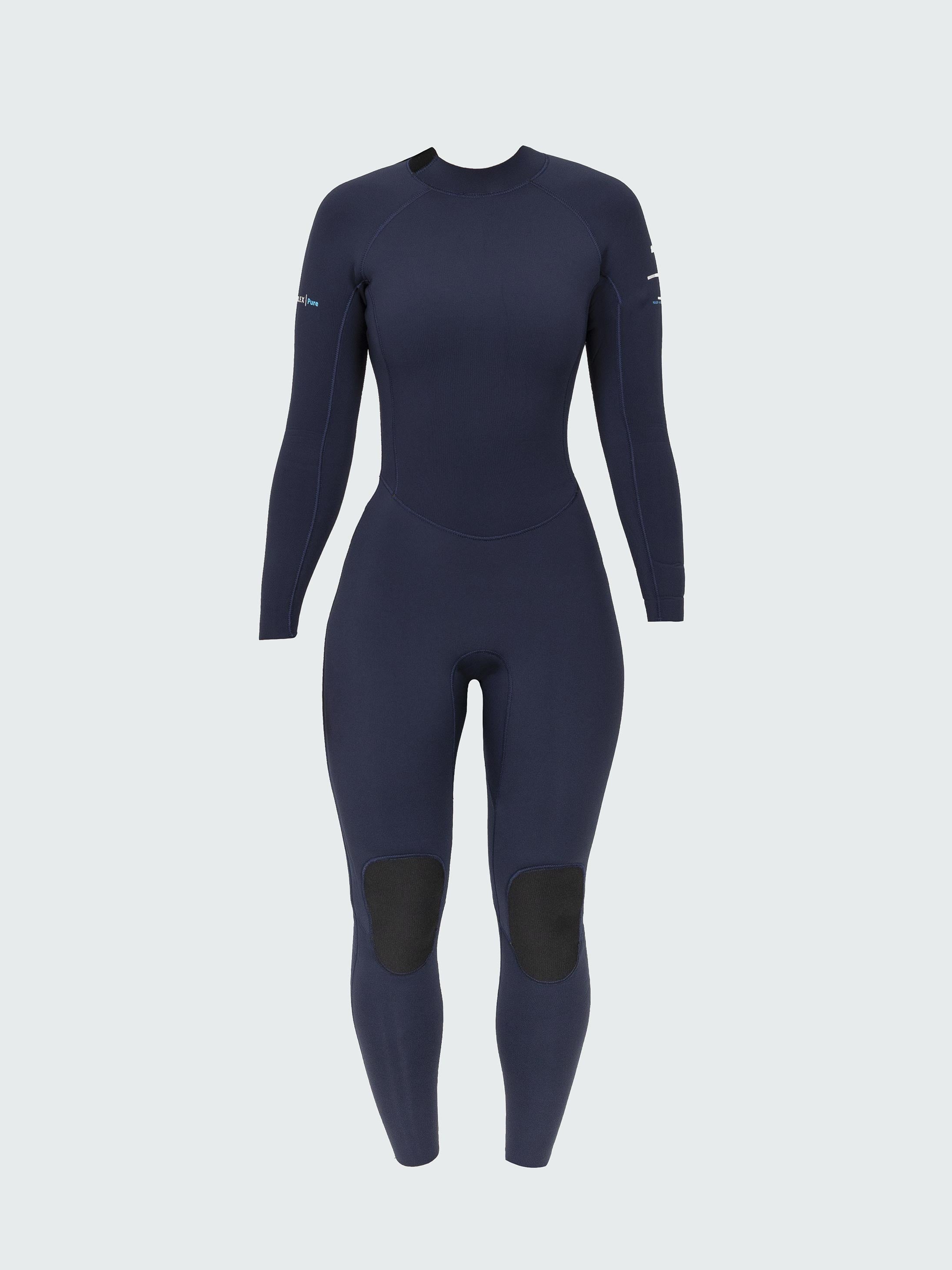 Women 3/2 Yulex Back Zip Wetsuit in Ink / Manuka