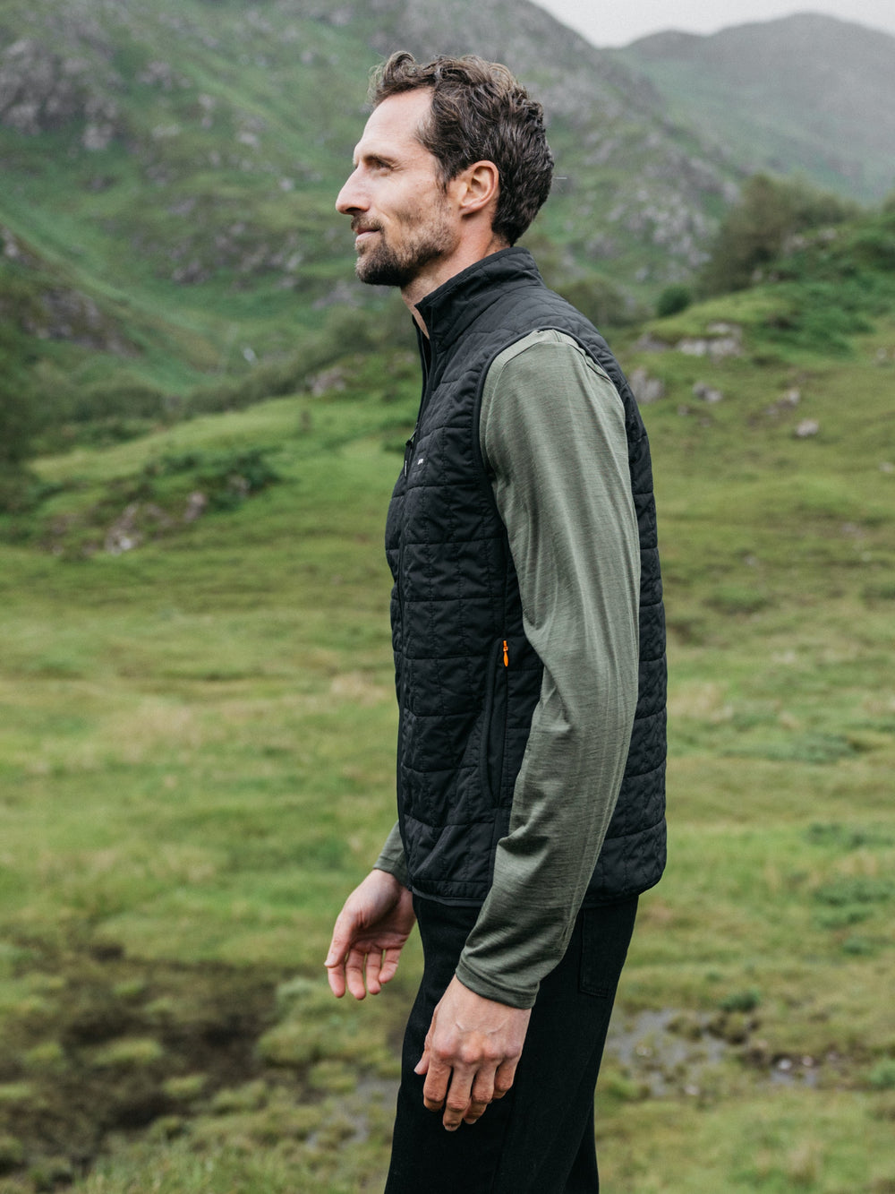 Men Firecrest Gilet in Black