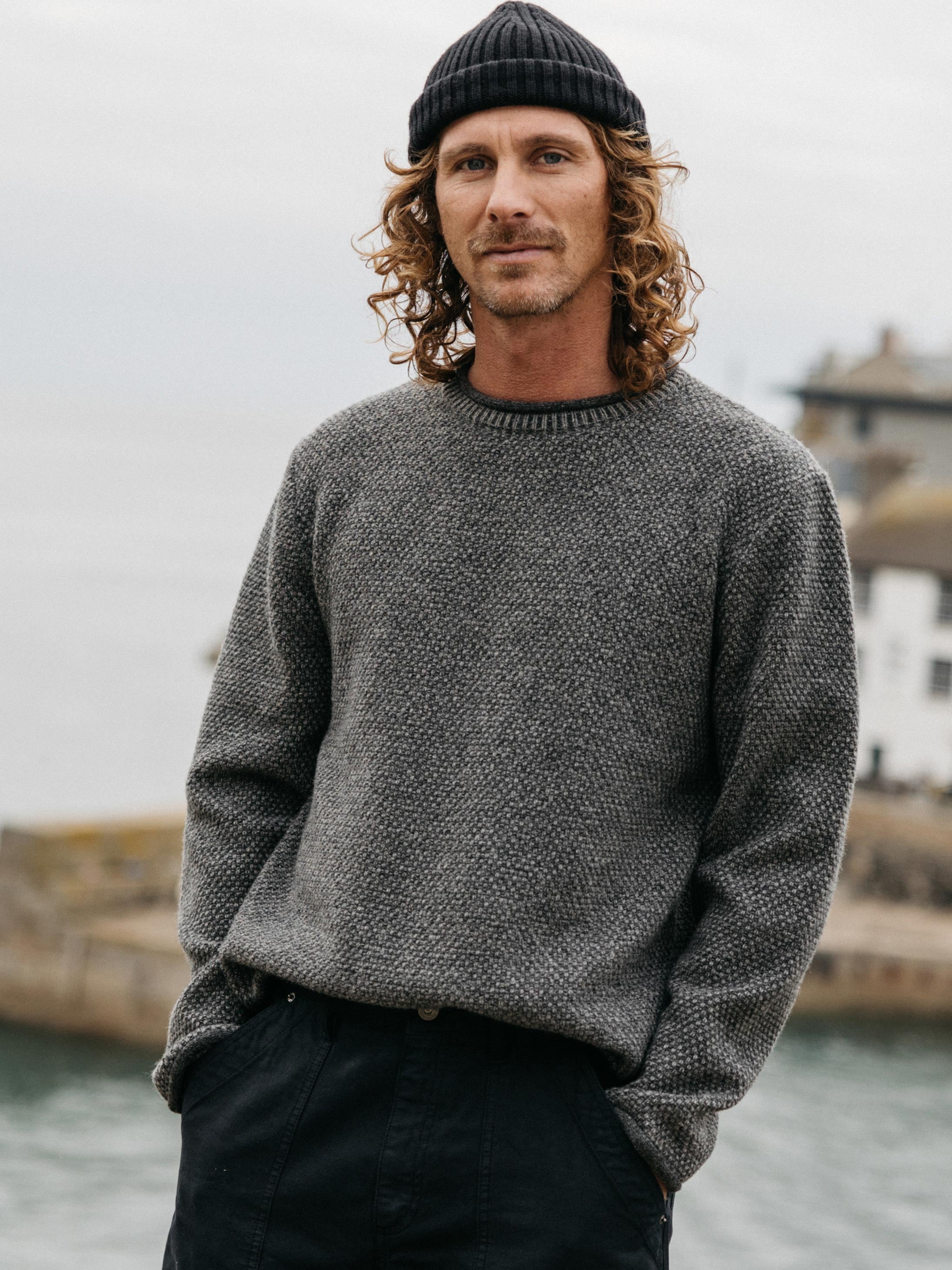 Men Barents Jumper in Grey Marl