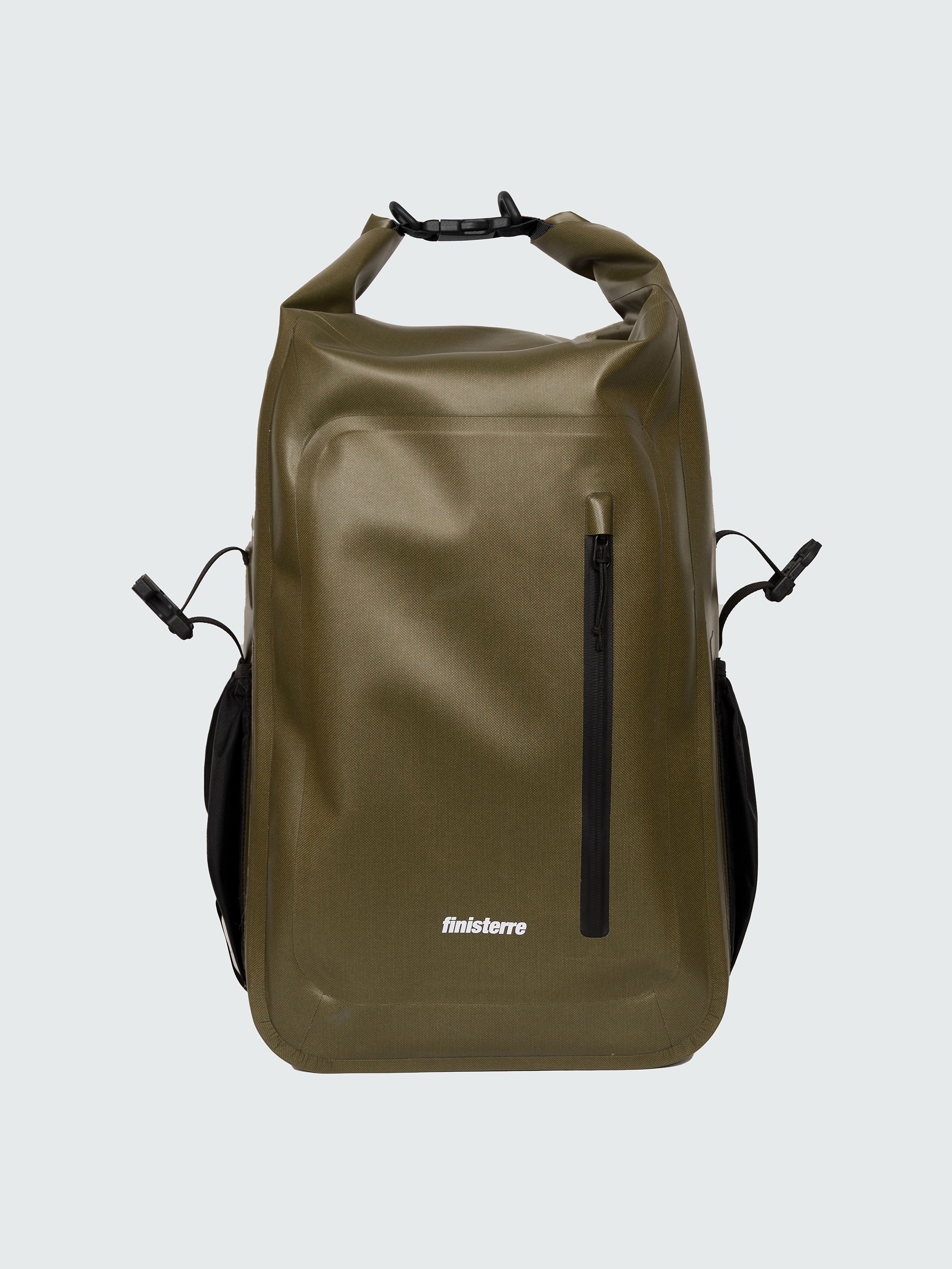 Men/Women 30L Waterproof Roll Top Backpack in Olive