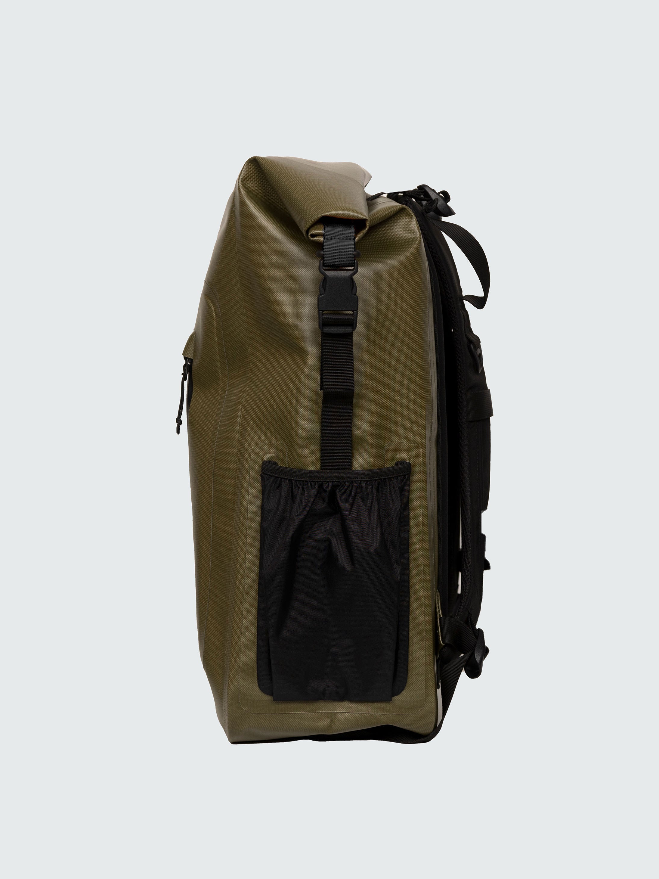 Men/Women 30L Waterproof Roll Top Backpack in Olive