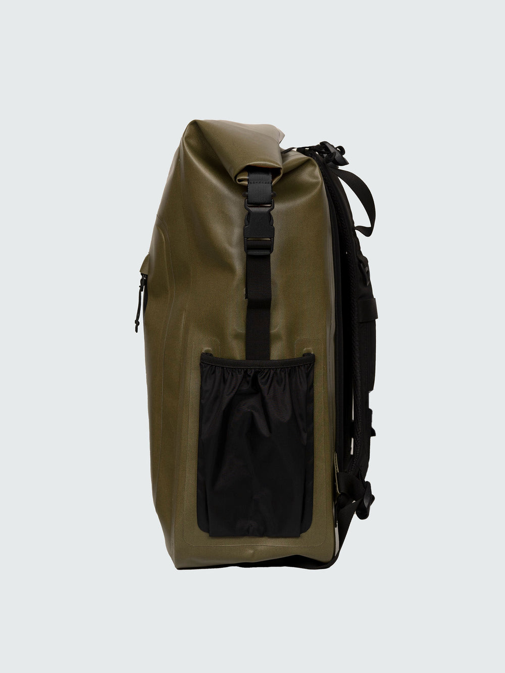 Men/Women 30L Waterproof Roll Top Backpack in Olive