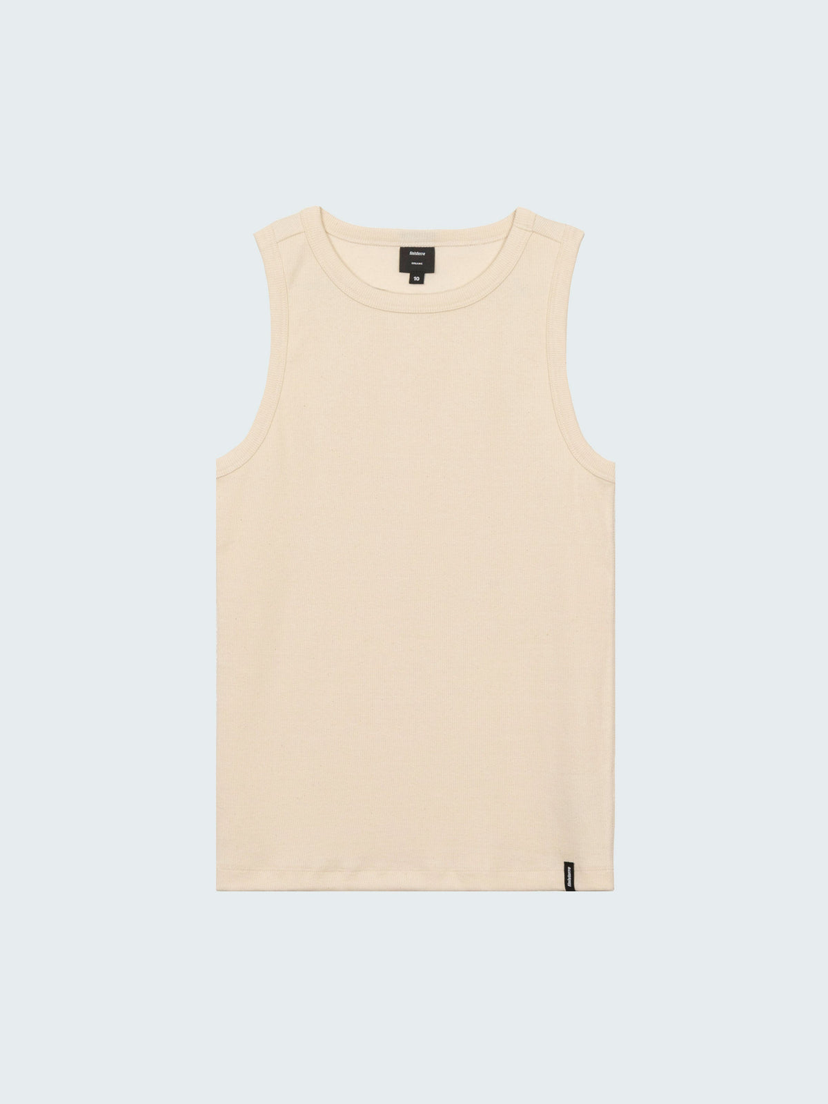 Women Organic White Ribbed Vest - Powes