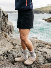 Women Yarrel Canvas Short in Black