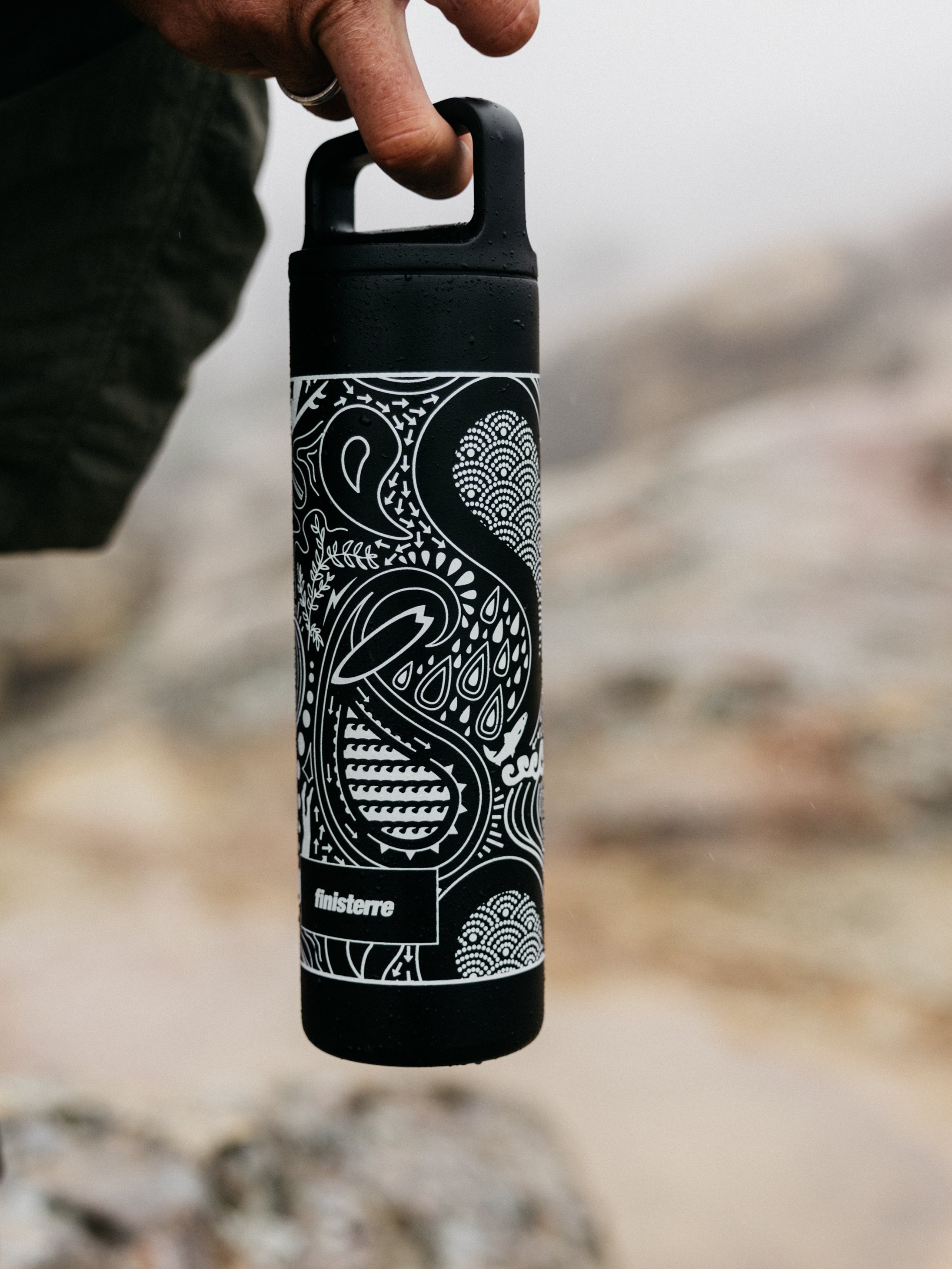 Men/Women MiiR 20oz Wide Mouth Bottle in Black Paisley