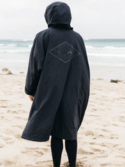 Men/Women Tego Long Sleeve Robe in Navy/Flame