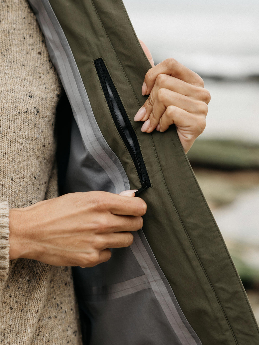 Women Stormbird Waterproof Jacket in Olive