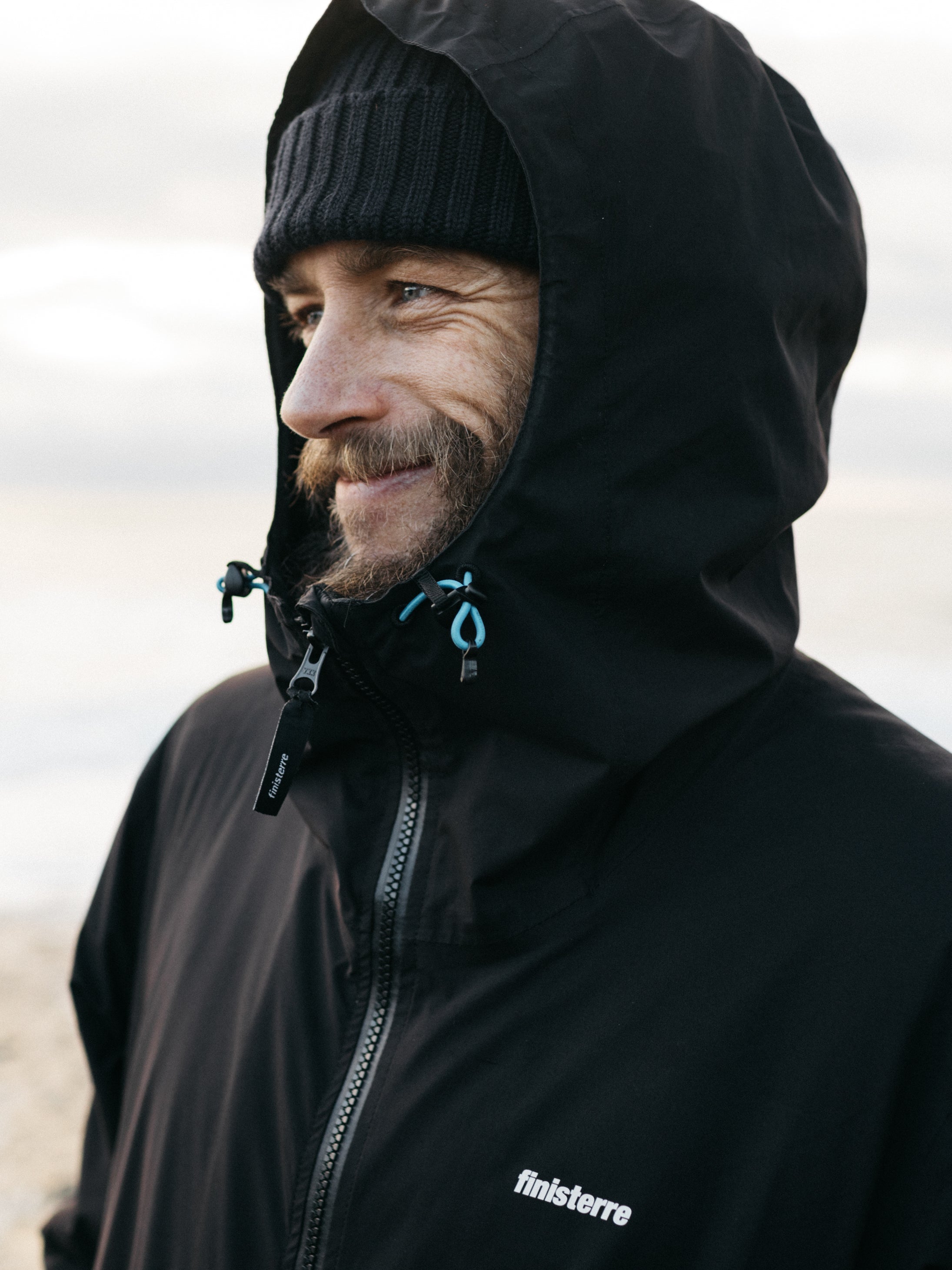 Men The Rainbird Waterproof Jacket in Black